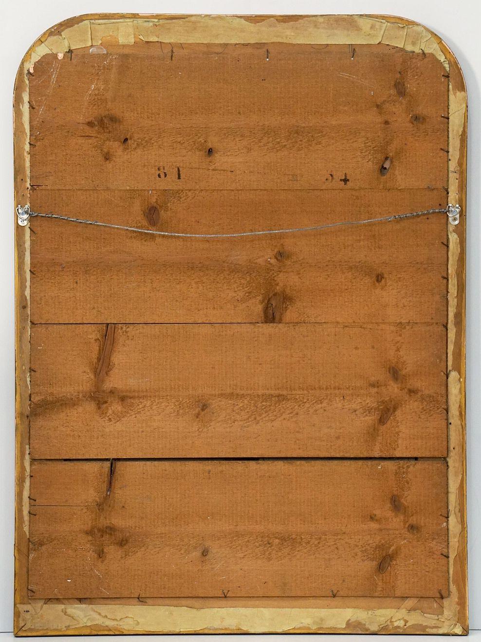 Vergoldeter Louis Philippe-Spiegel mit Bogenaufsatz aus Frankreich (H 39 1/2 x B 28 3/4) im Angebot 8
