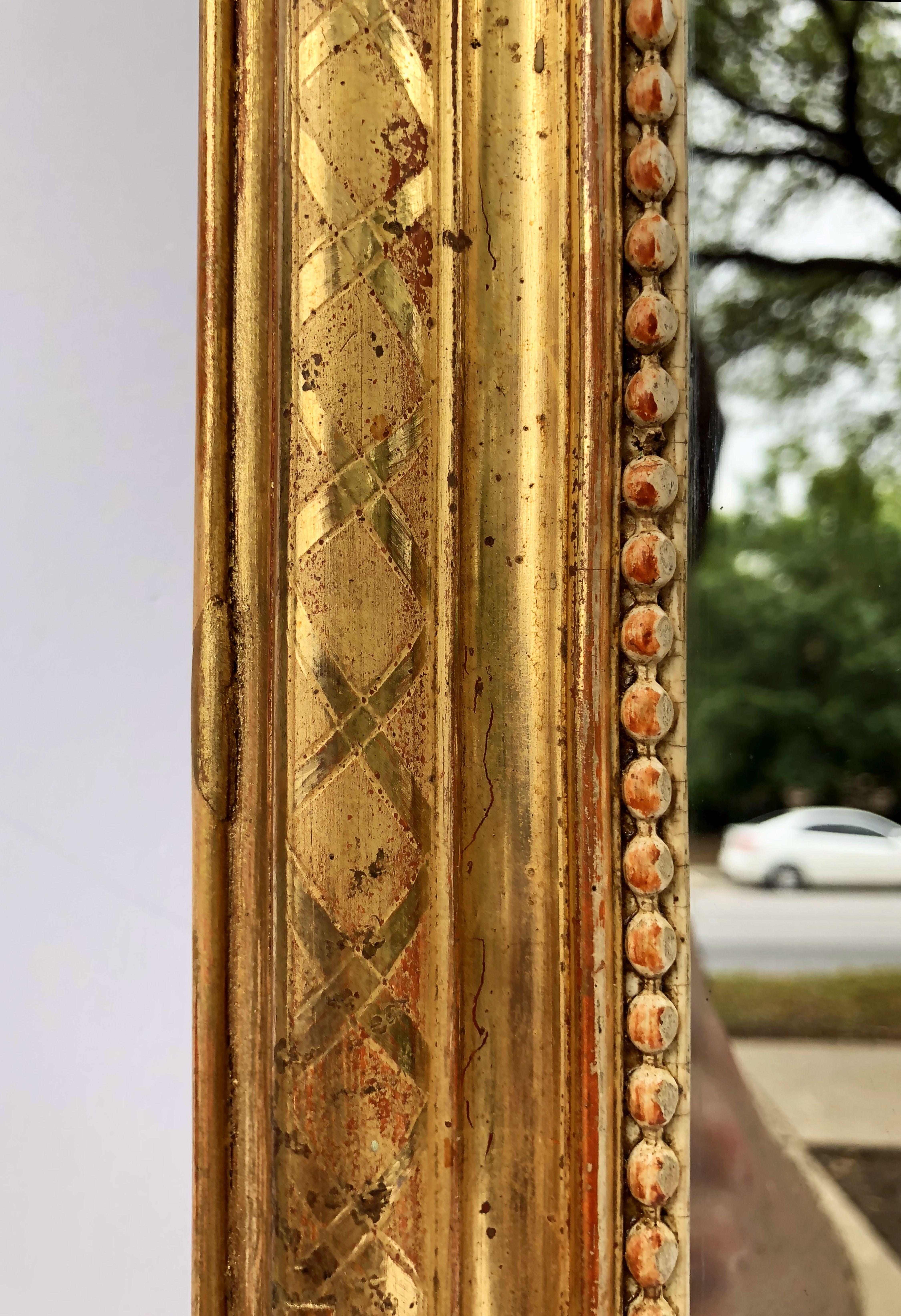 Louis Philippe Arch Top Gilt Mirror (H 46 3/4 x W 19 5/8) 6