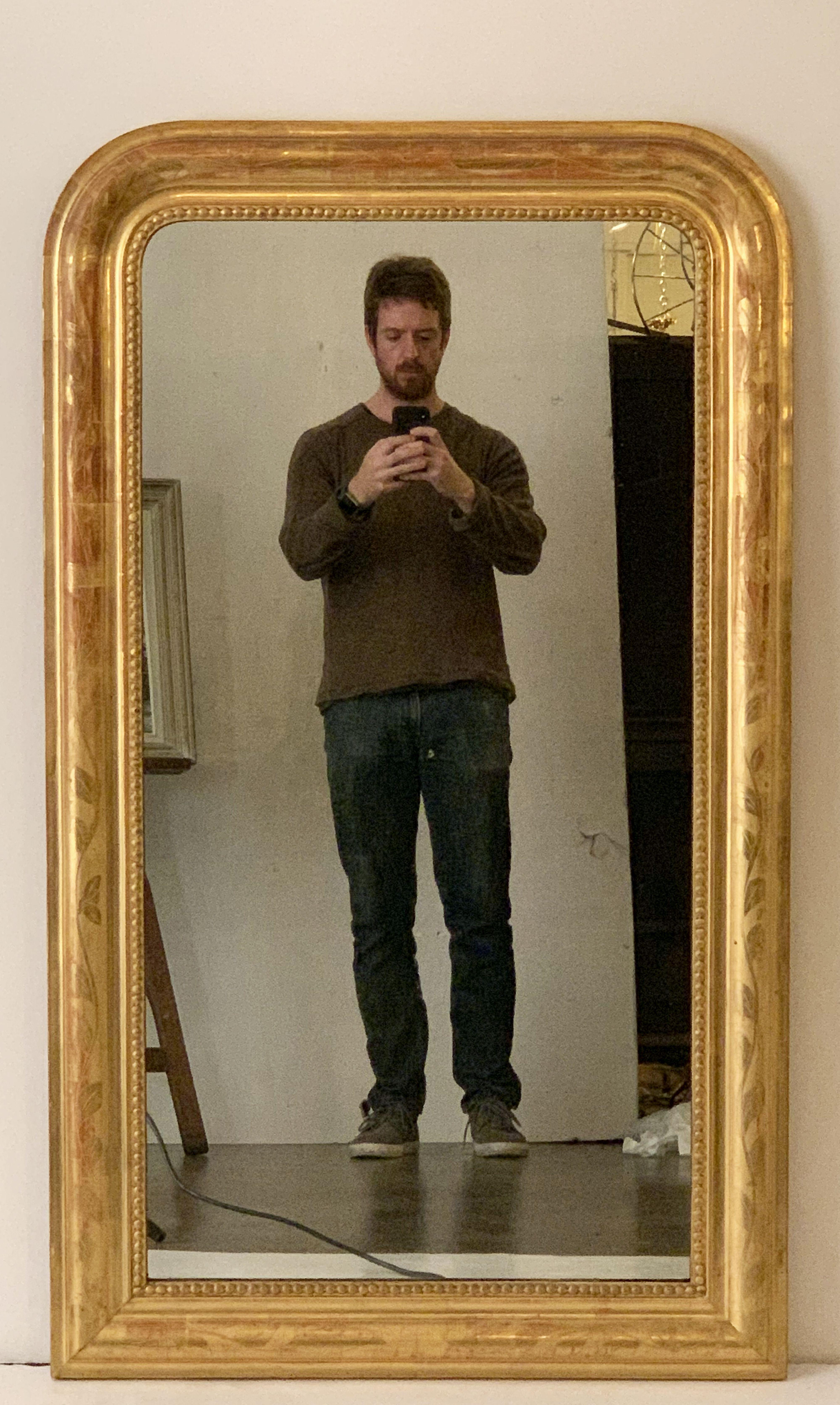 Louis Philippe Arch Top Gilt Mirror (H 49 x W 29) 6