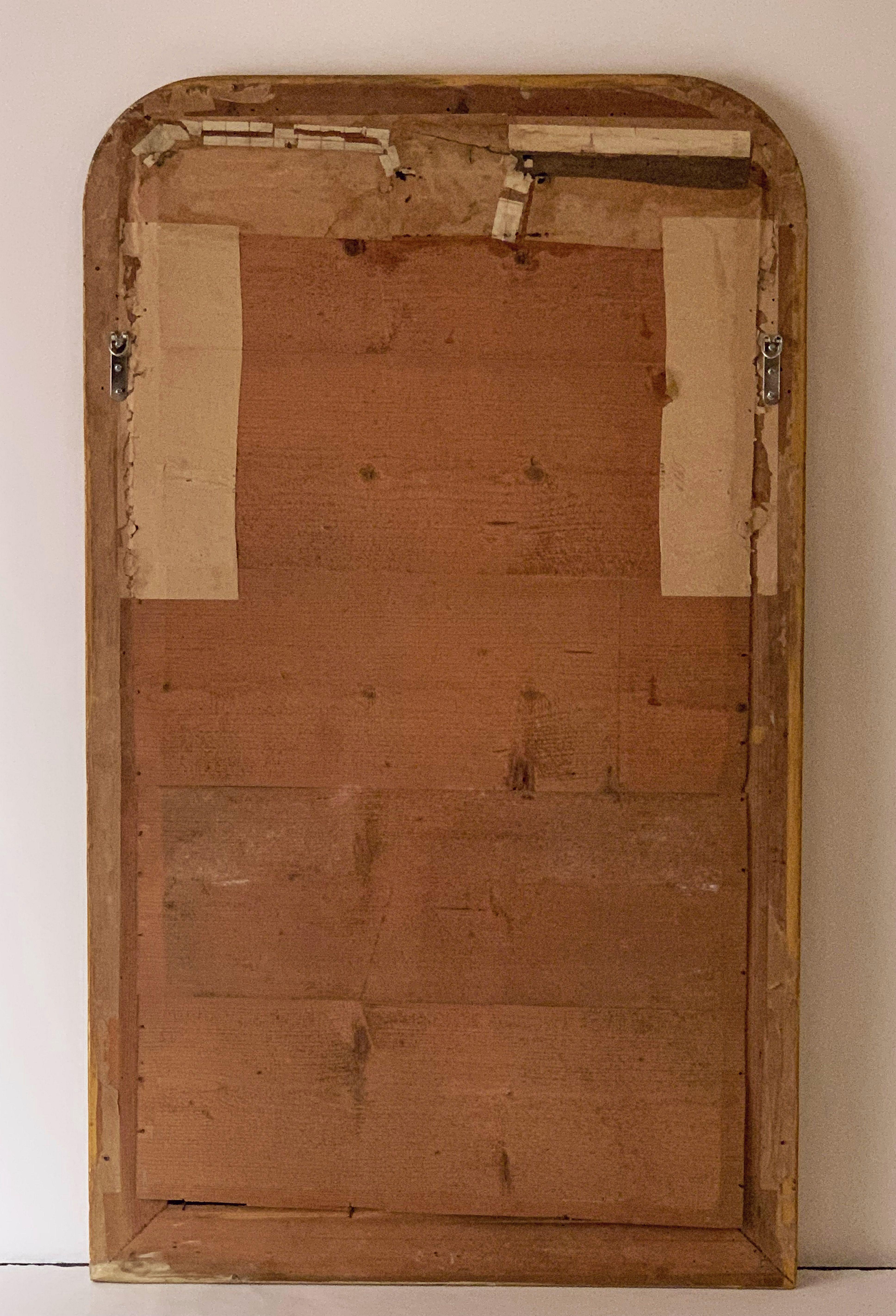 Vergoldeter Louis Philippe-Spiegel mit Bogenaufsatz (H 49 x B 29) im Angebot 7