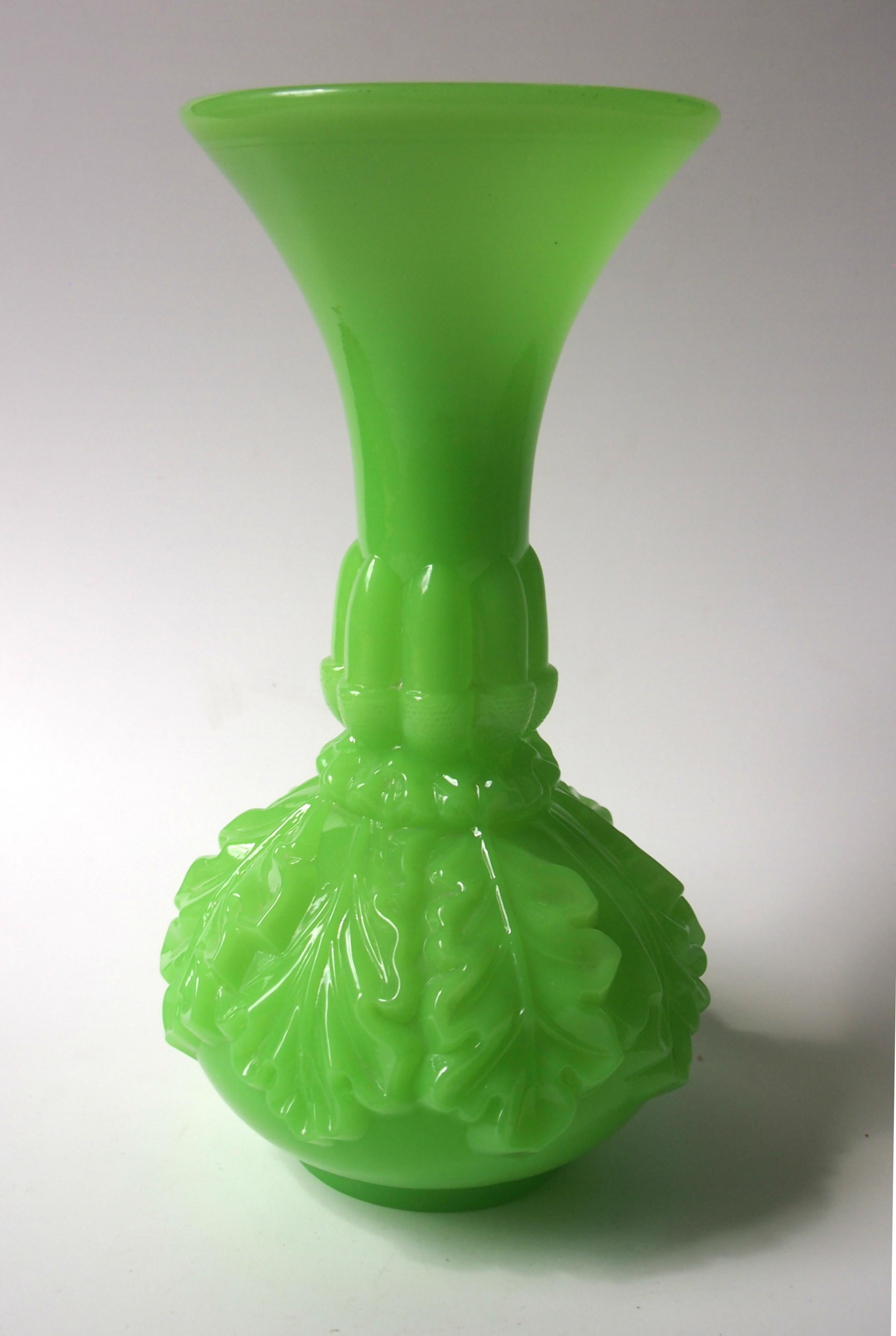 baccarat green vase