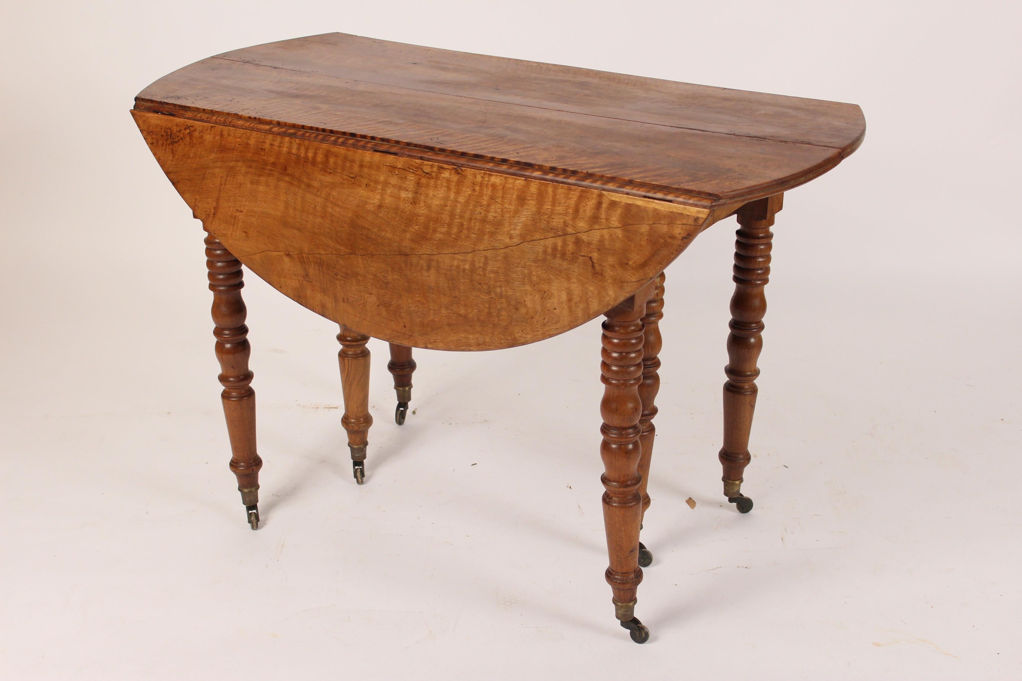 European Louis Philippe Birch Drop-Leaf Table