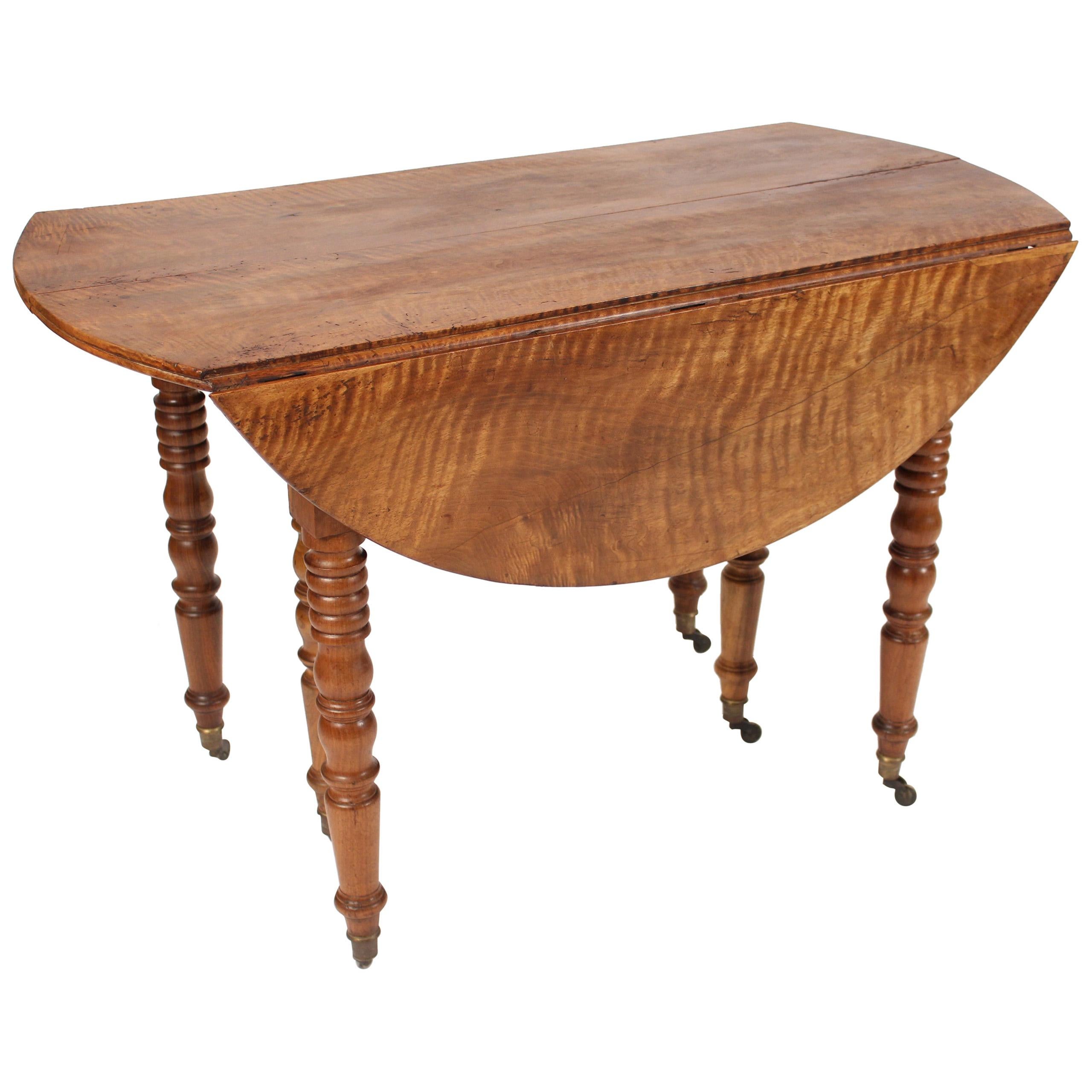 Louis Philippe Birch Drop-Leaf Table
