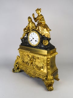 Louis Philippe bronze mantel clock, 19th century, France.