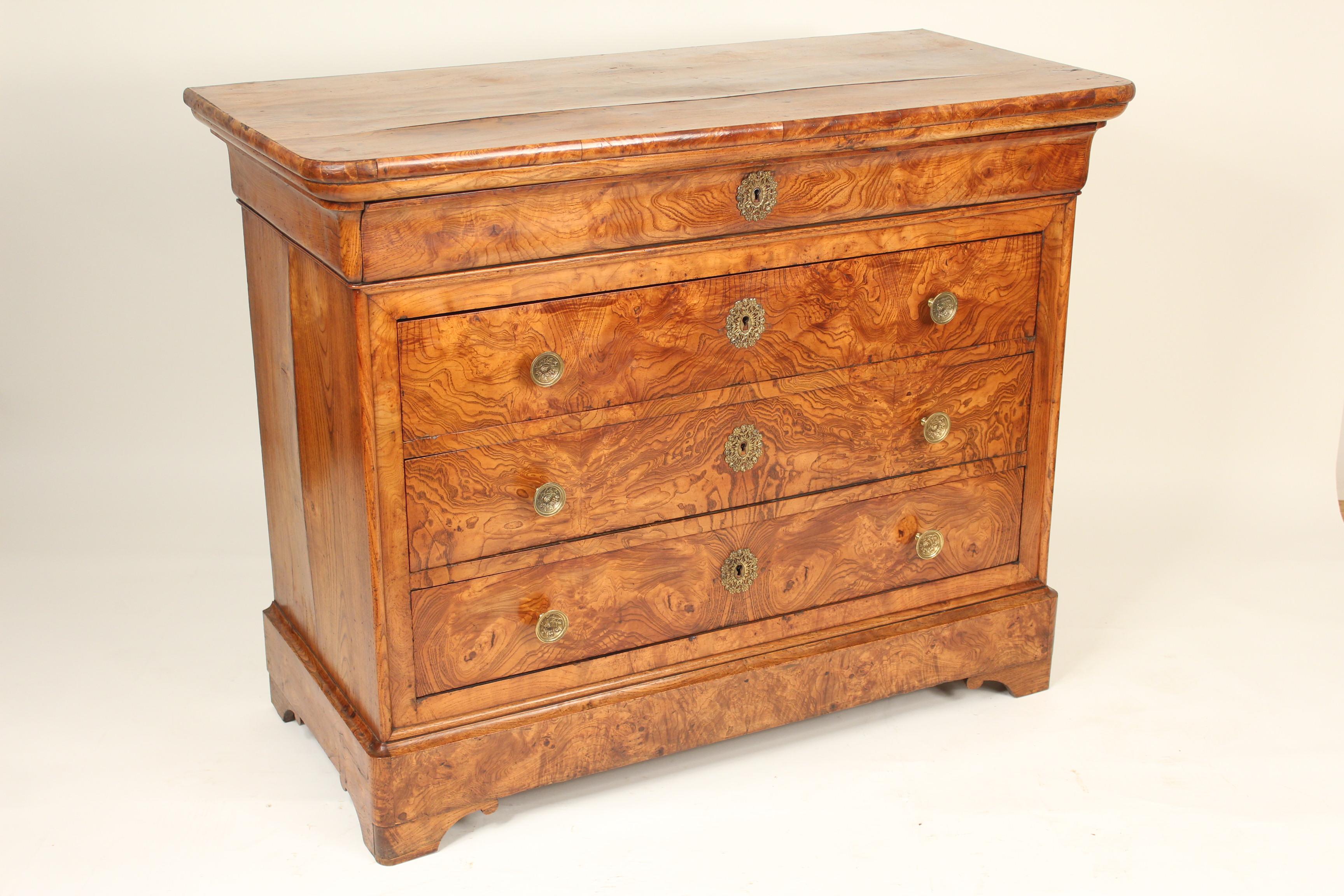 French Louis Philippe Burl Ash Chest of Drawers
