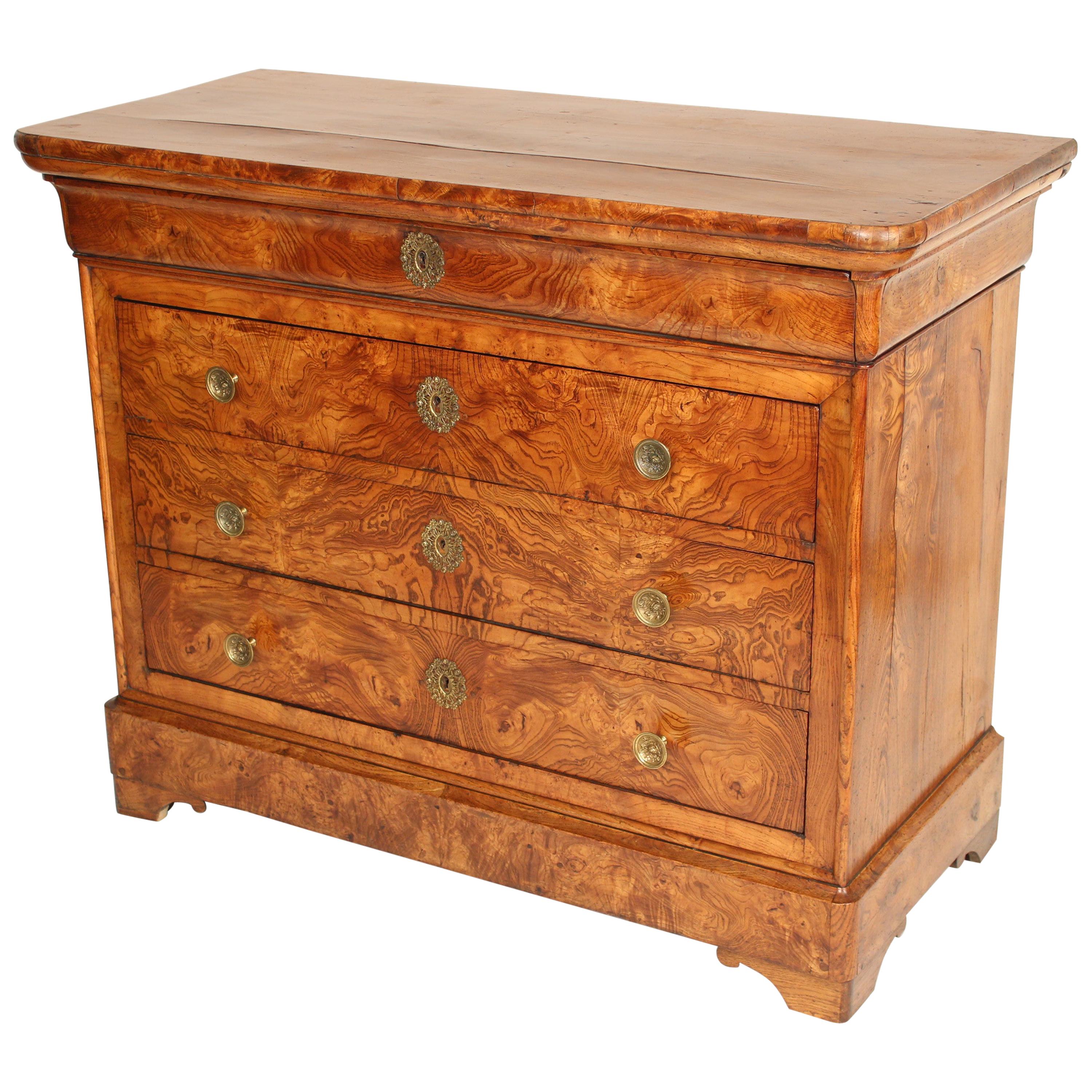 Louis Philippe Burl Ash Chest of Drawers