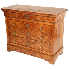 Louis Philippe Burl Ash Chest of Drawers