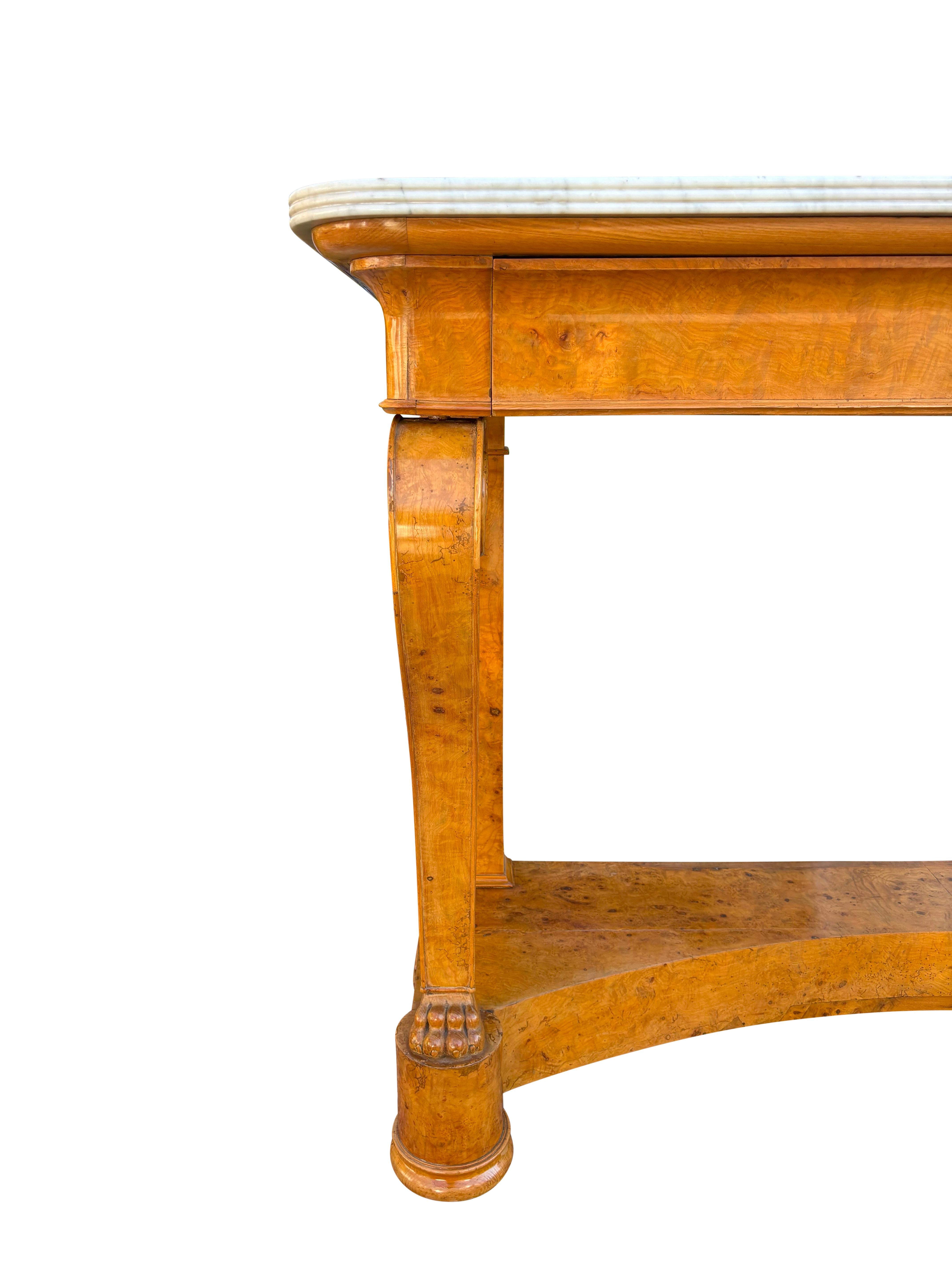 Louis Philippe Burl Ash Console Desserte For Sale 5