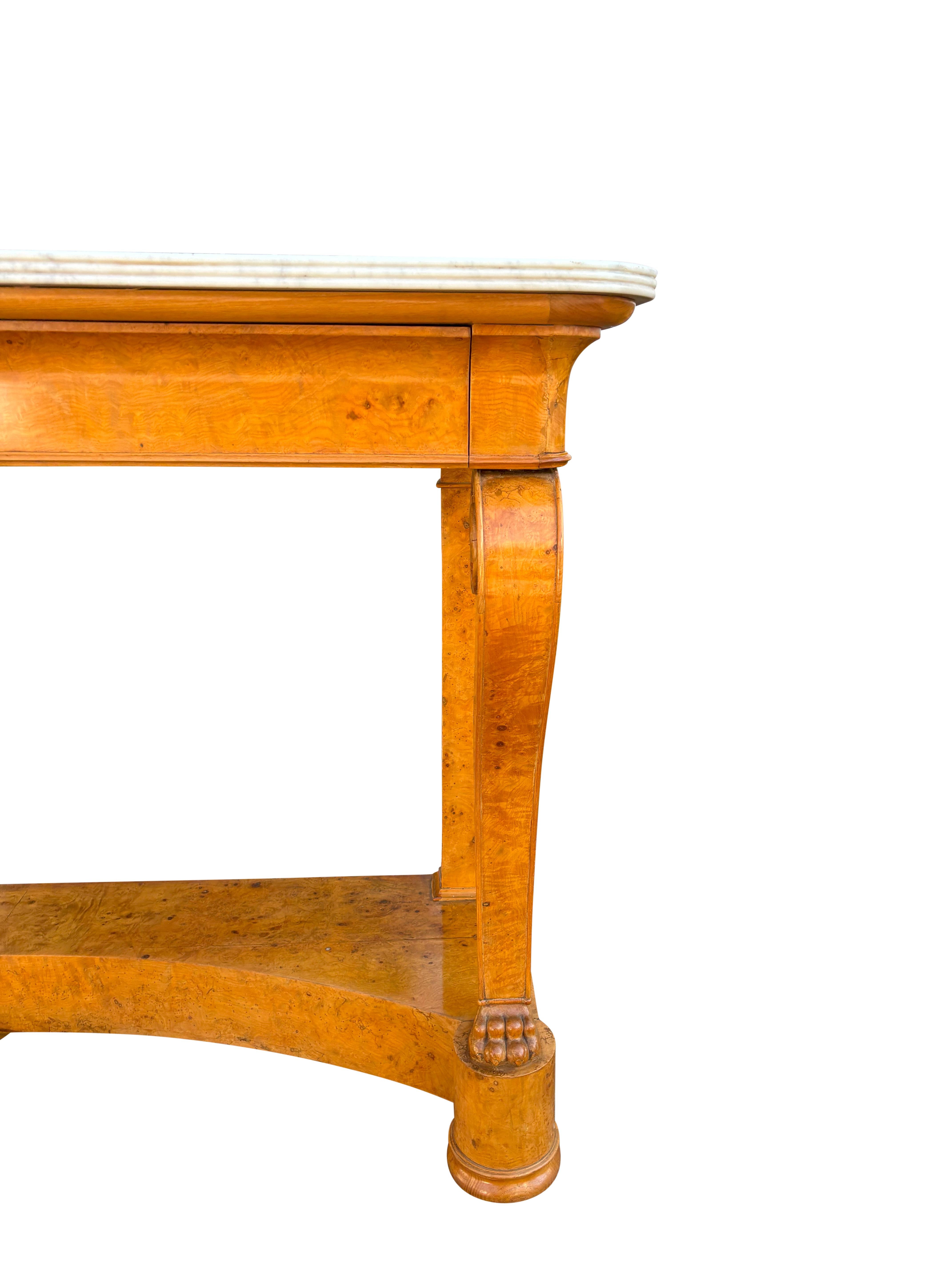 Louis Philippe Burl Ash Console Desserte For Sale 6