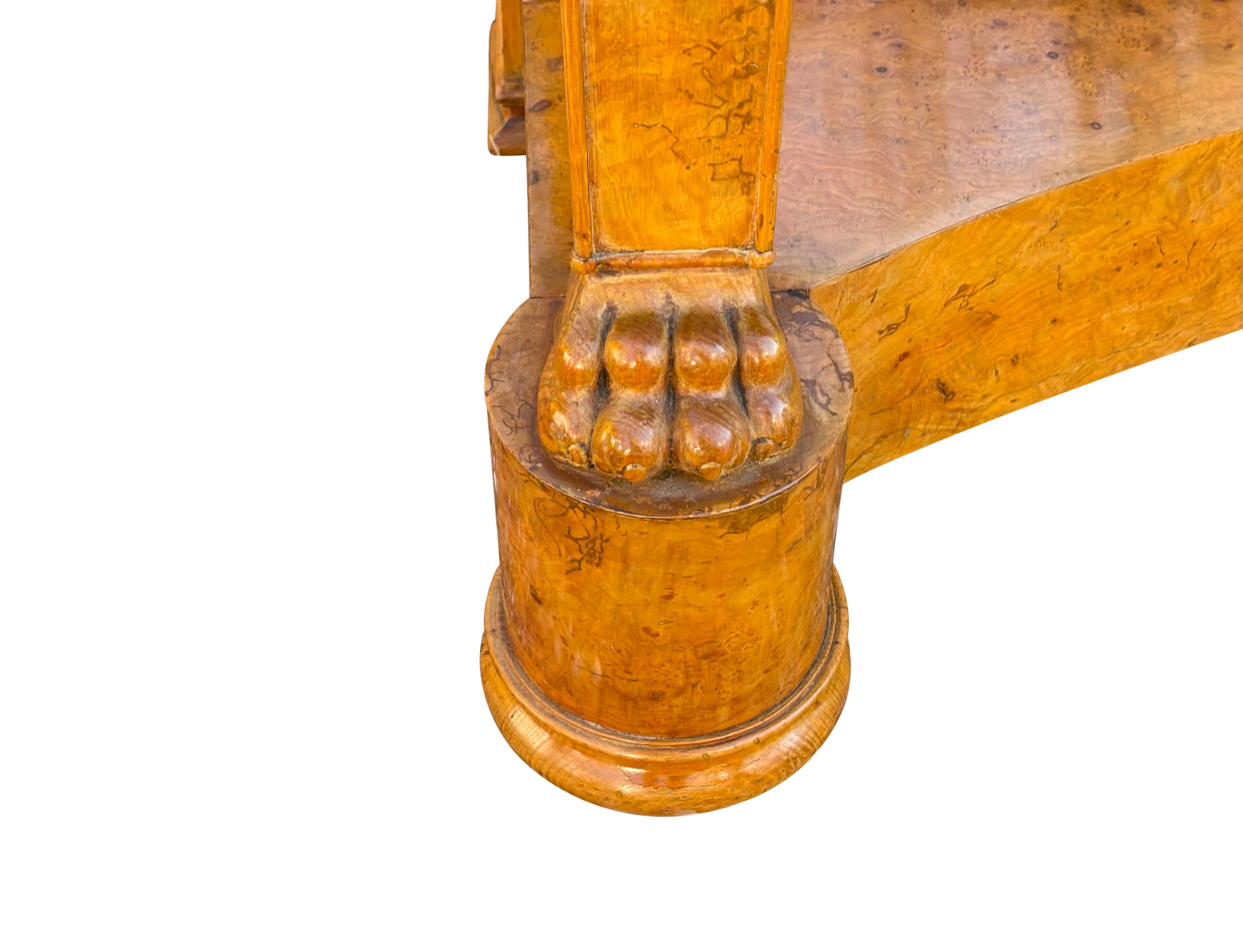 Louis Philippe Burl Ash Console Desserte For Sale 8