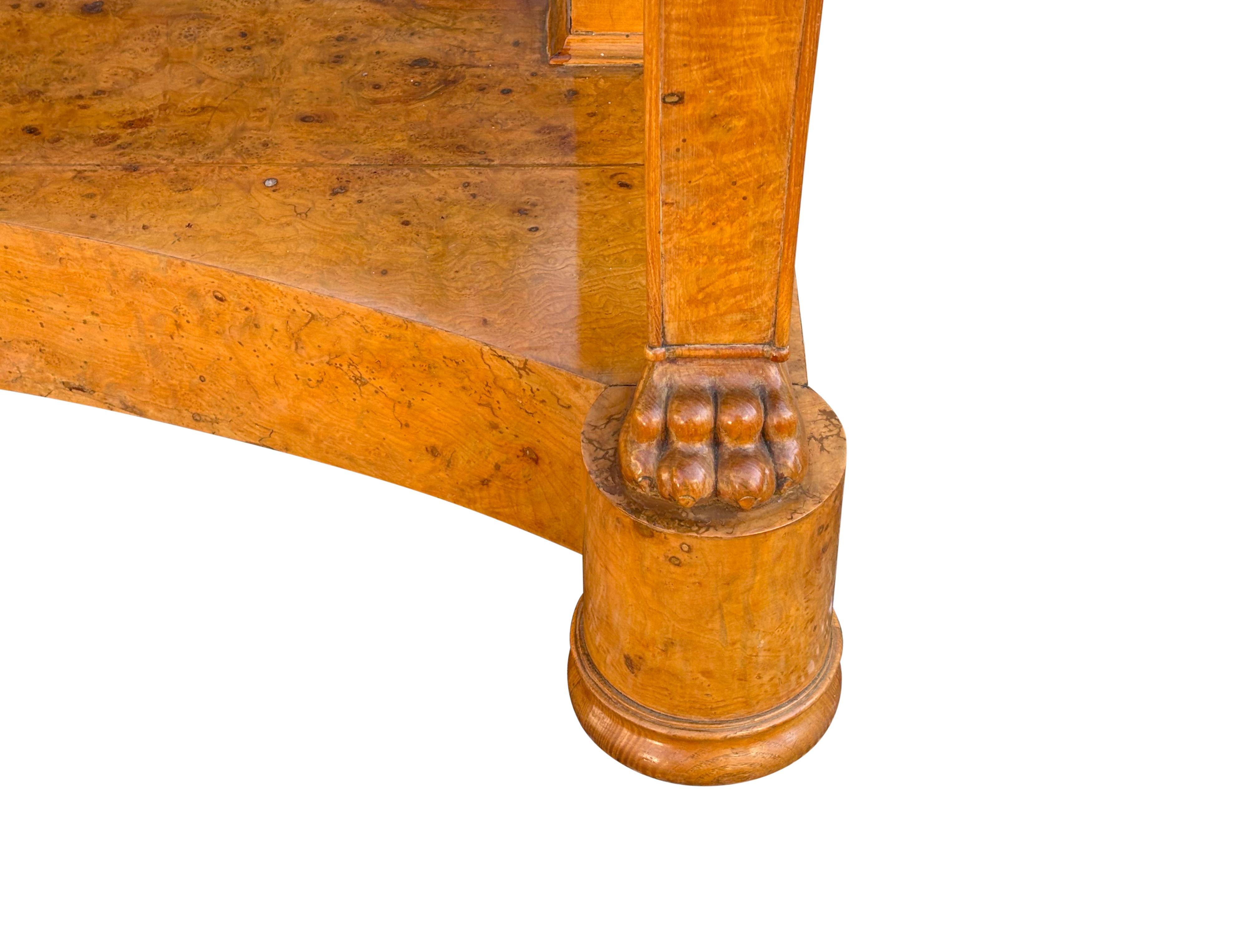 Louis Philippe Burl Ash Console Desserte For Sale 10