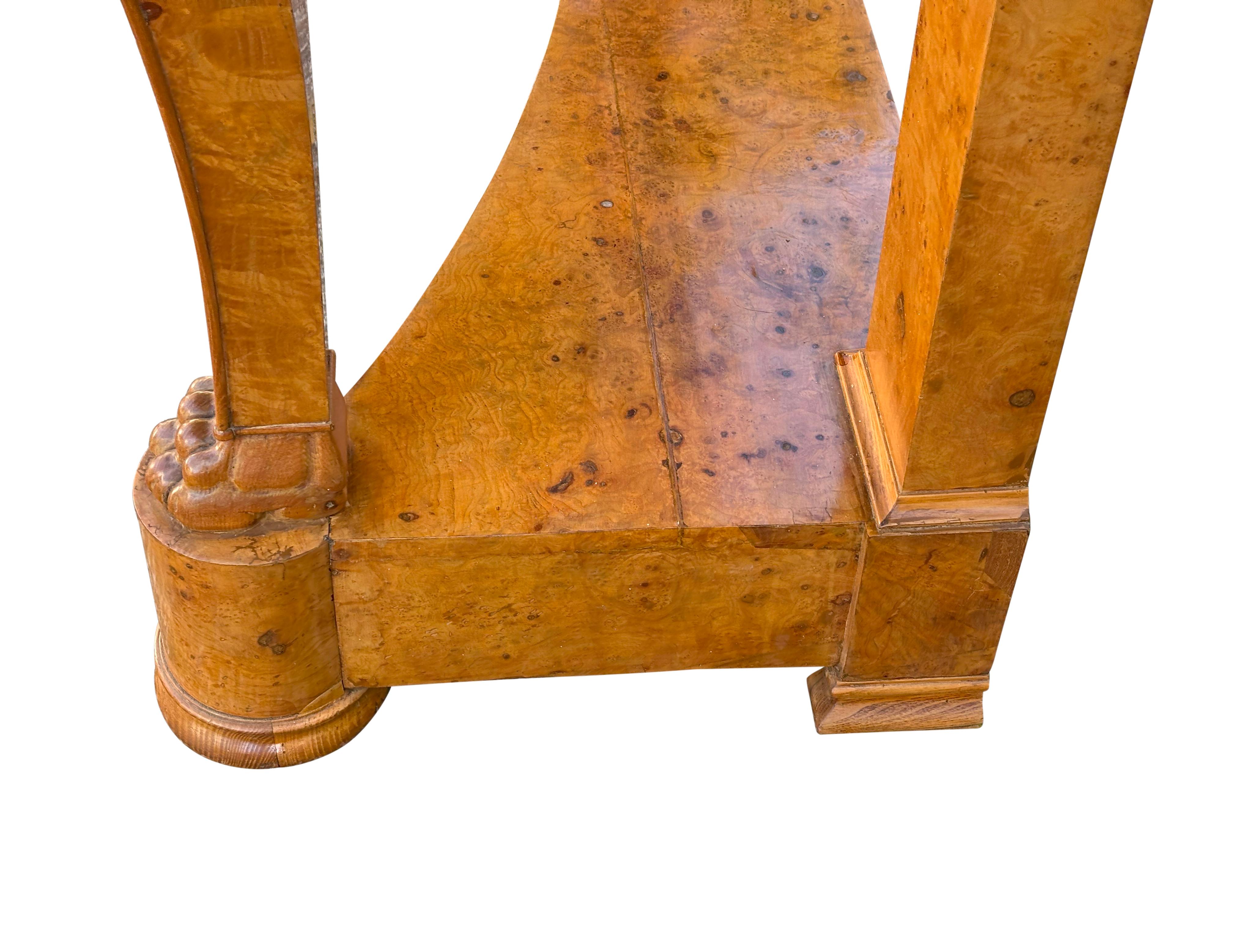 Louis Philippe Burl Ash Console Desserte For Sale 11