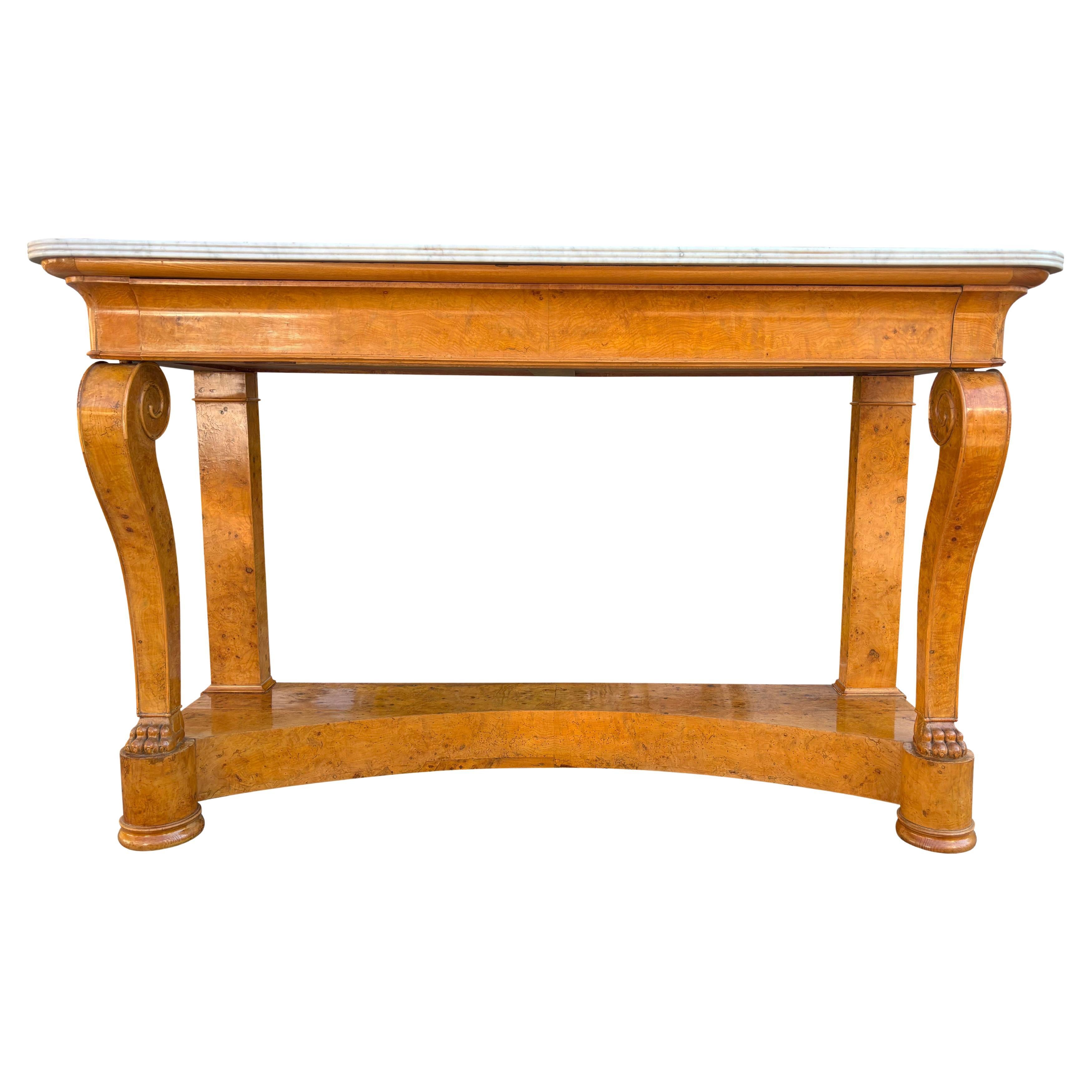 Louis Philippe Burl Ash Console Desserte