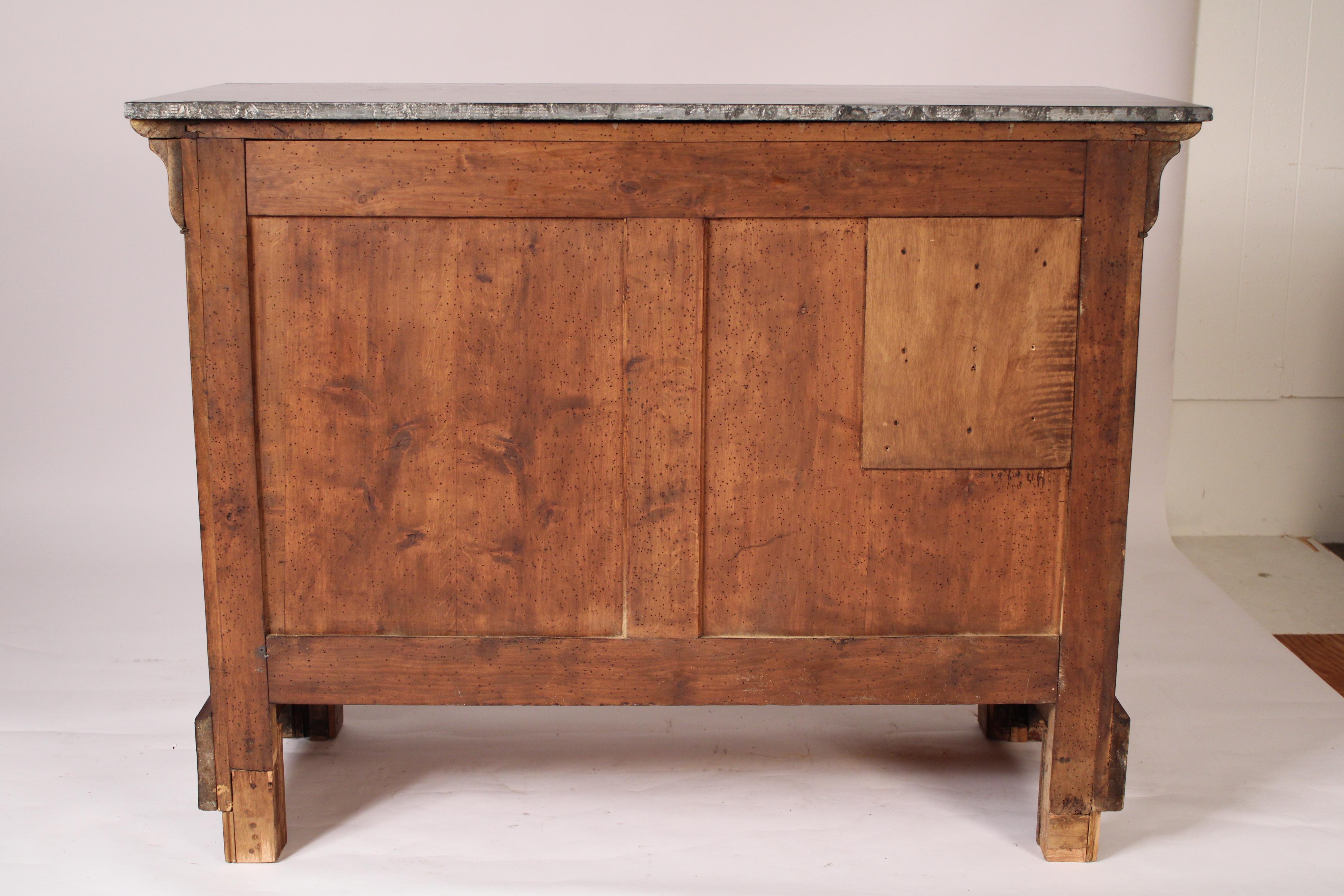 Louis Philippe Burl Walnut Chest of Drawers For Sale 7