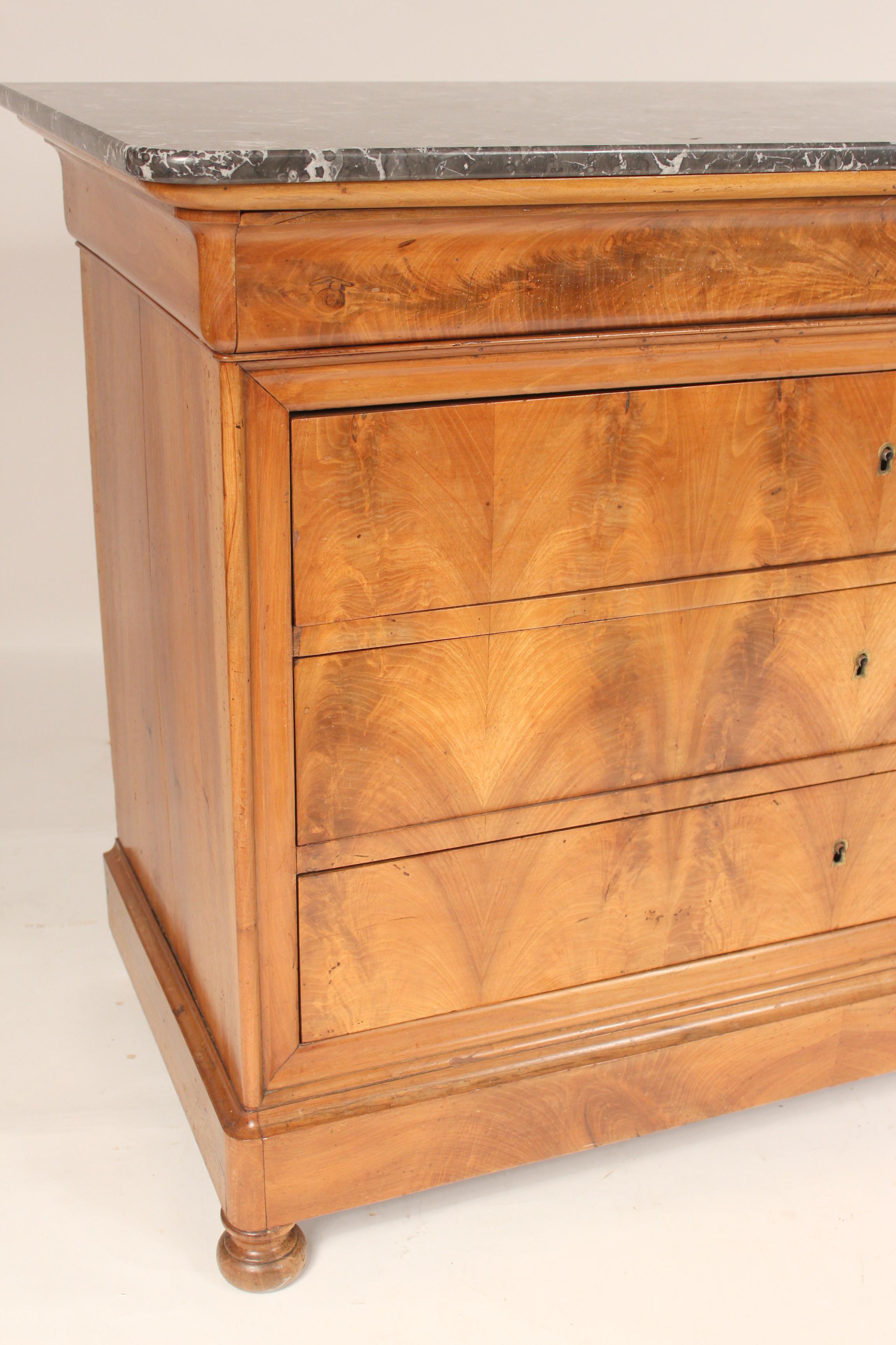 Louis Philippe Burl Walnut Chest of Drawers 2