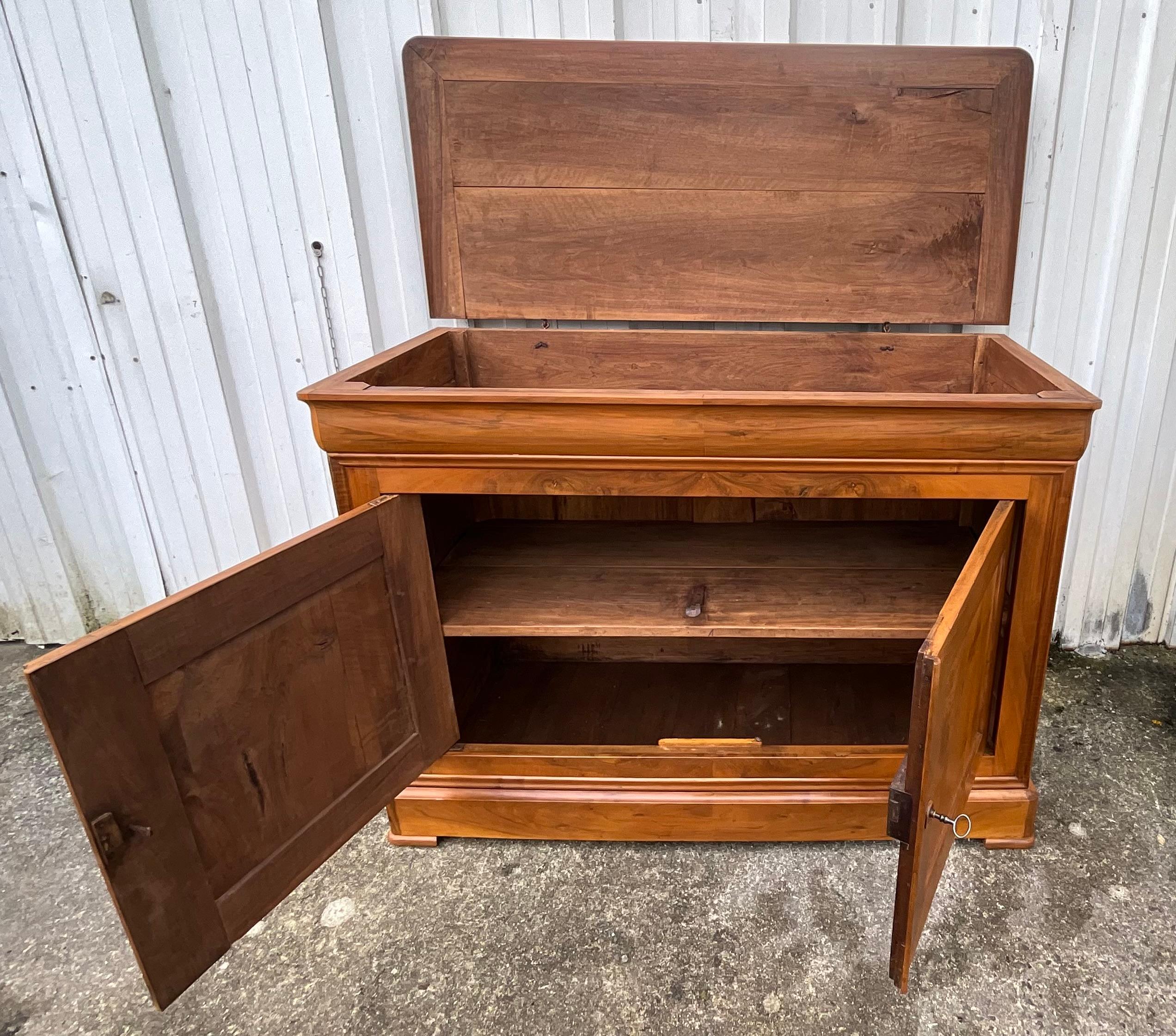 Louis Philippe Burl Walnut Sideboard And Chest, Late 19th Century 8