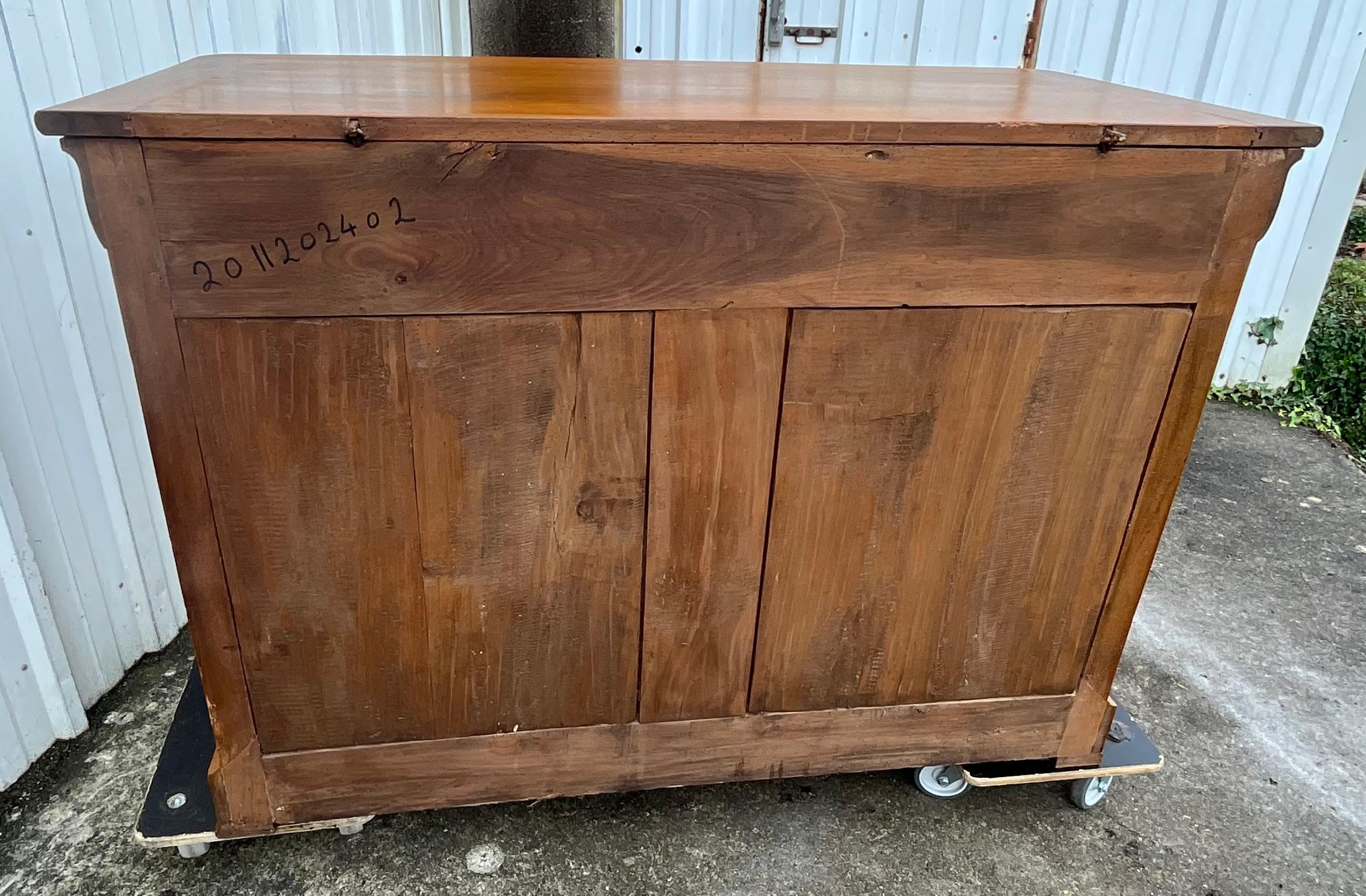 Louis Philippe Burl Walnut Sideboard And Chest, Late 19th Century 11