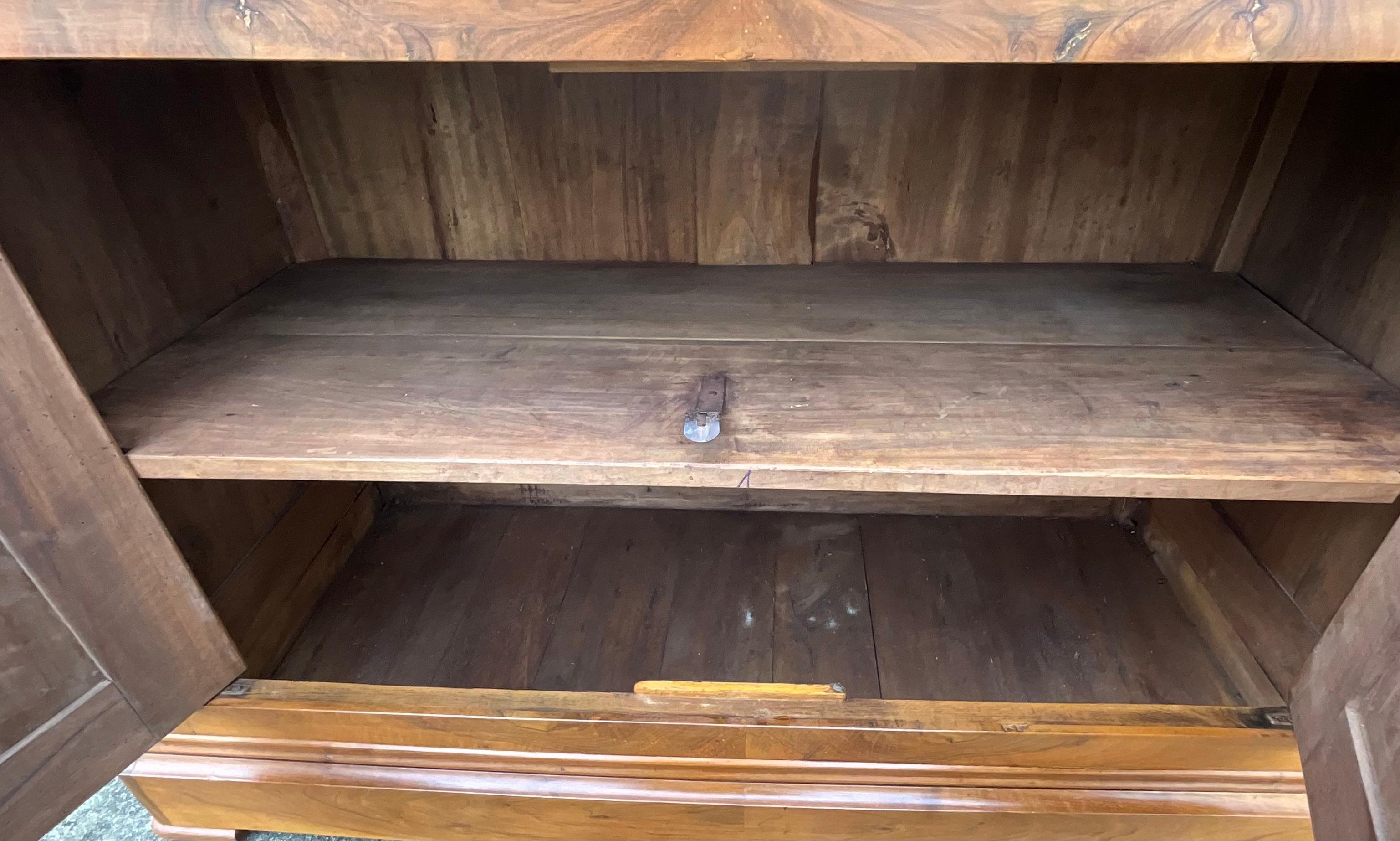 Louis Philippe Burl Walnut Sideboard And Chest, Late 19th Century 14
