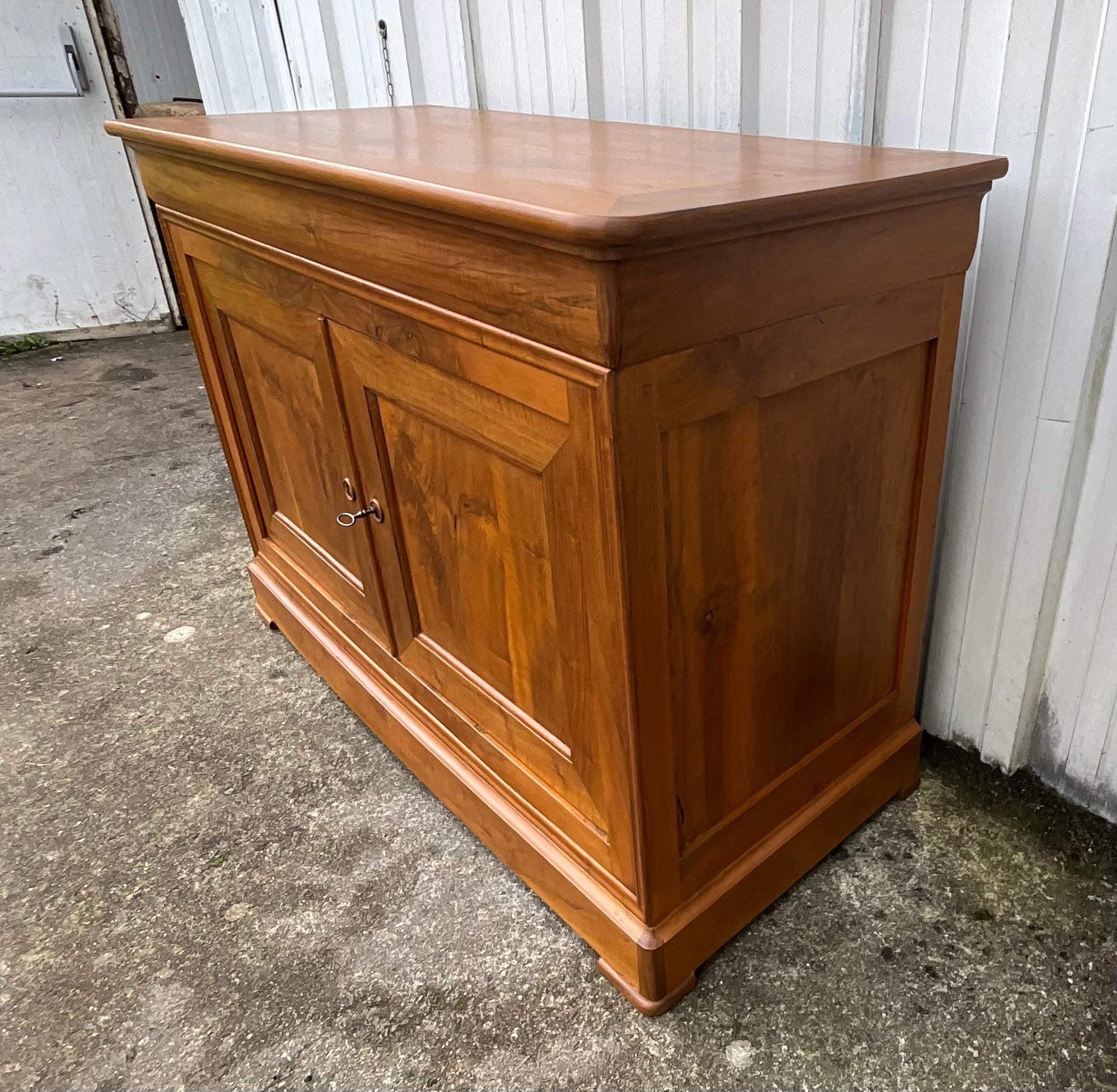 French Louis Philippe Burl Walnut Sideboard And Chest, Late 19th Century