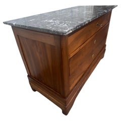 Louis Philippe Chest Of Drawers In Burl Walnut Late 19th