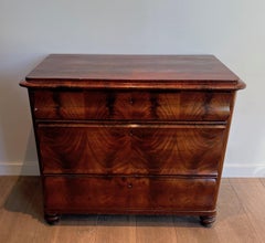 Louis-Philippe Chest of Drawers in Flamed Mahogany