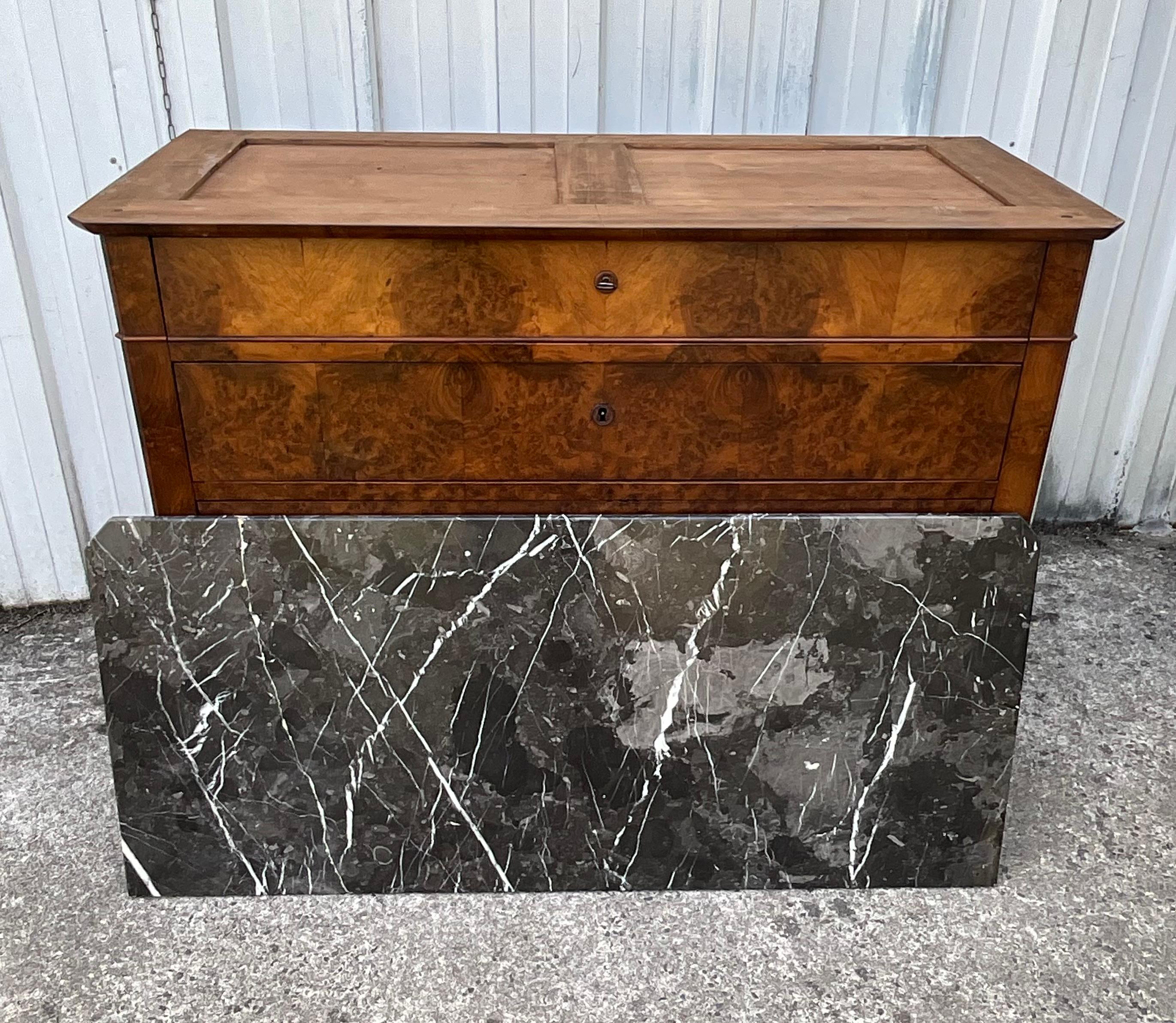 Louis Philippe Chest Of Drawers, Late 19th Century, In Burl Walnut 13
