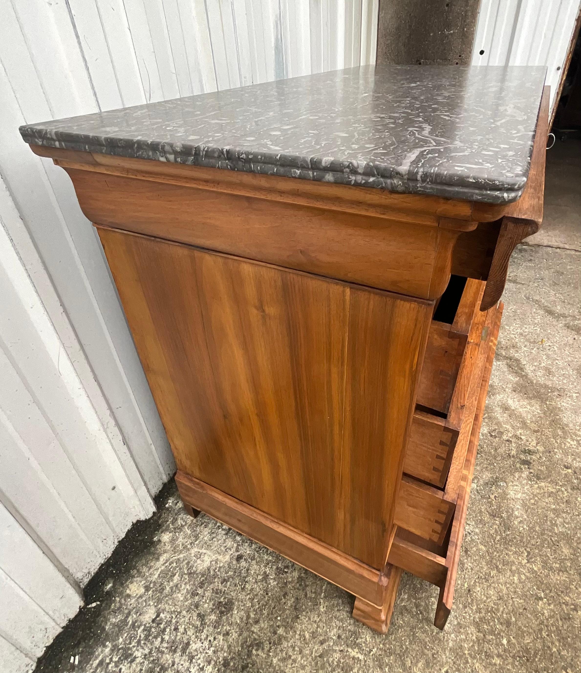 Louis Philippe Chest Of Drawers, Mid 19th Century, Burl Walnut 13