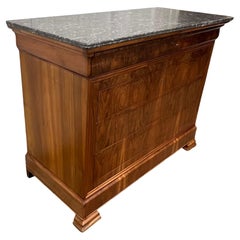 Louis Philippe Chest Of Drawers, Mid 19th Century, Burl Walnut