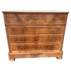 Antique Louis Philippe Chest Of Drawers Whitened Burr Walnut Late 19th Century
