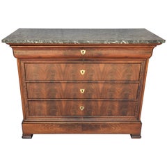 Antique Louis Philippe Chest or Commode with Marble Top