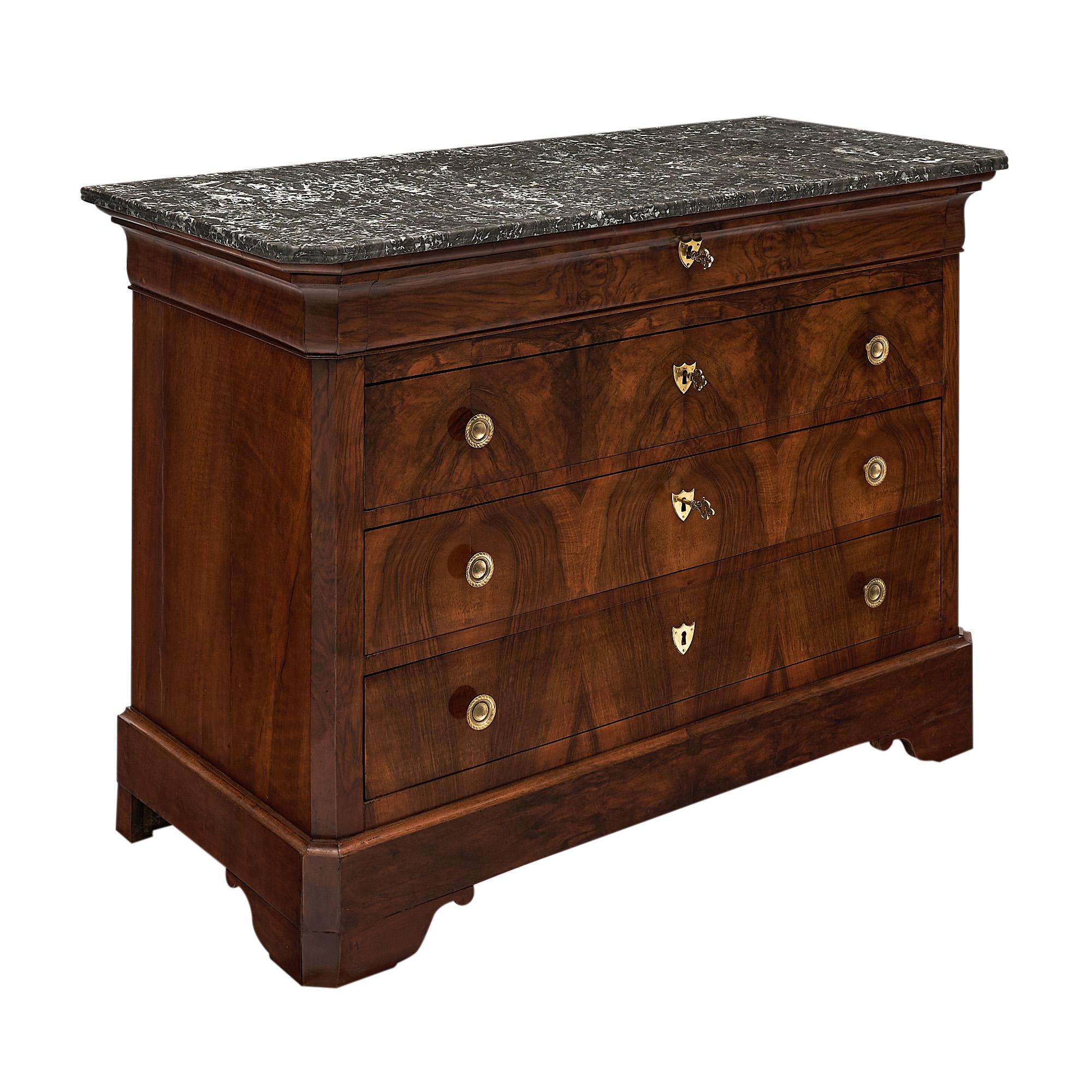 French Louis Philippe Chest with Marble Top