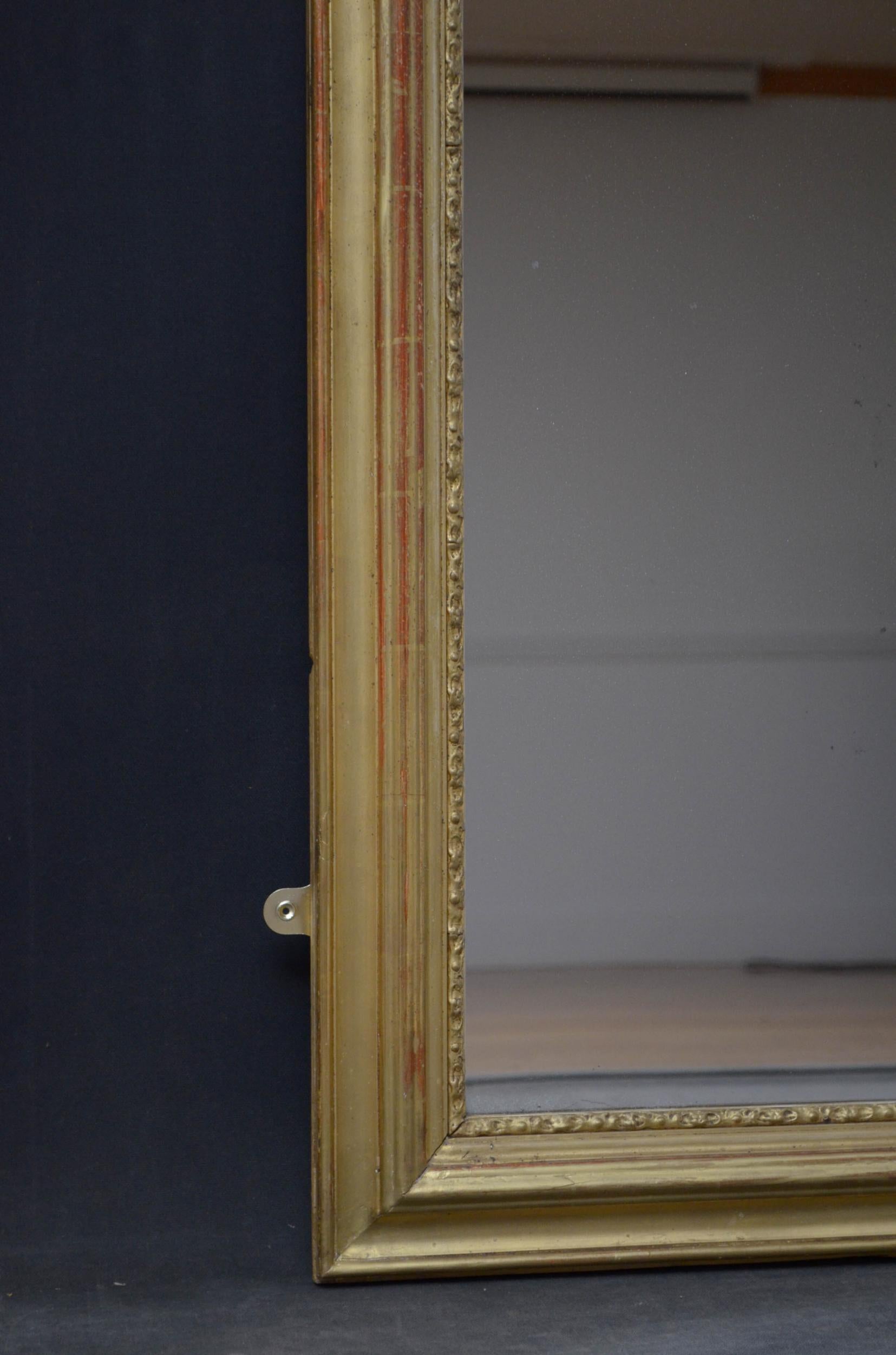French Louis Philippe Design Giltwood Pier Mirror For Sale