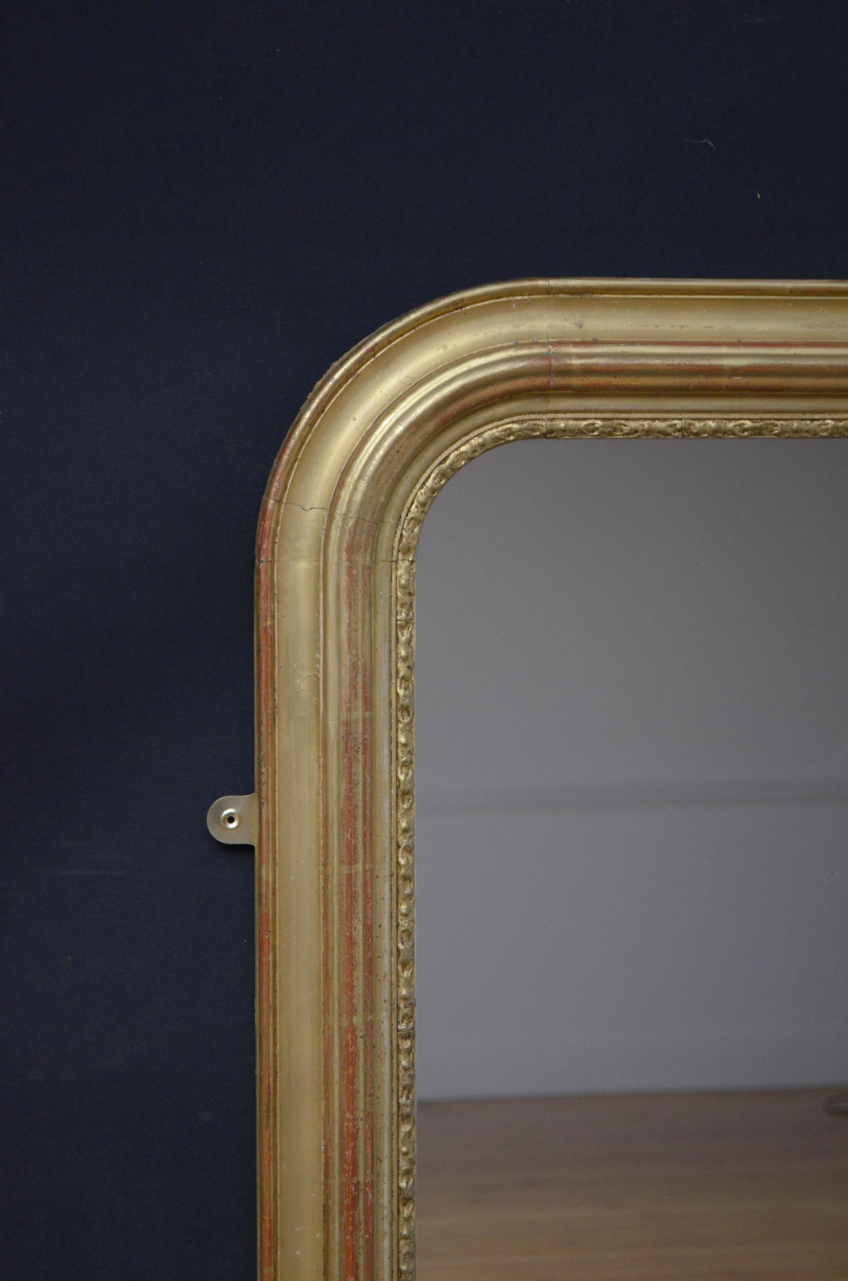 Louis Philippe Design Giltwood Pier Mirror In Good Condition For Sale In Whaley Bridge, GB