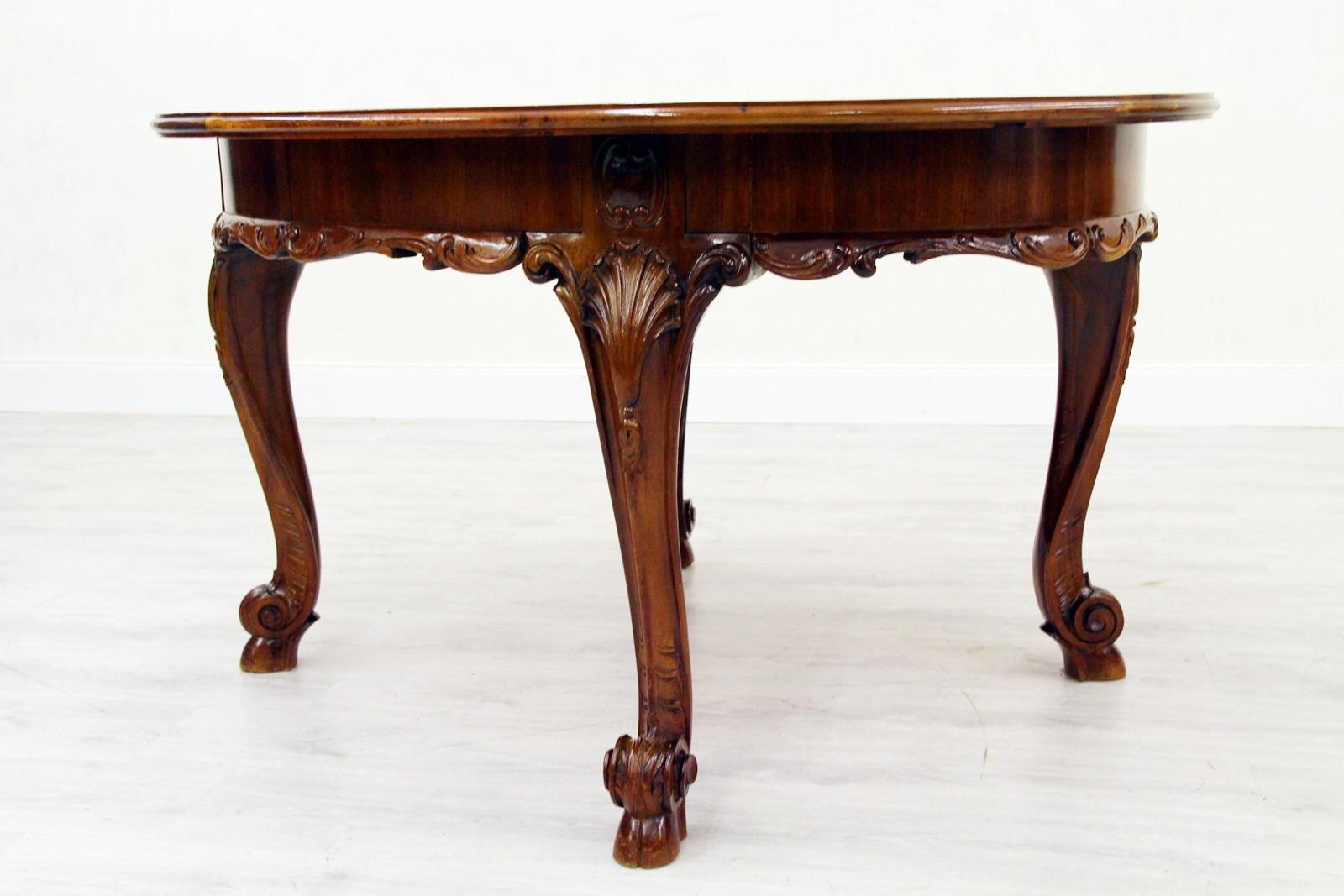 Louis Philippe Dining Table Baroque Chippendale Antique Table For Sale 3
