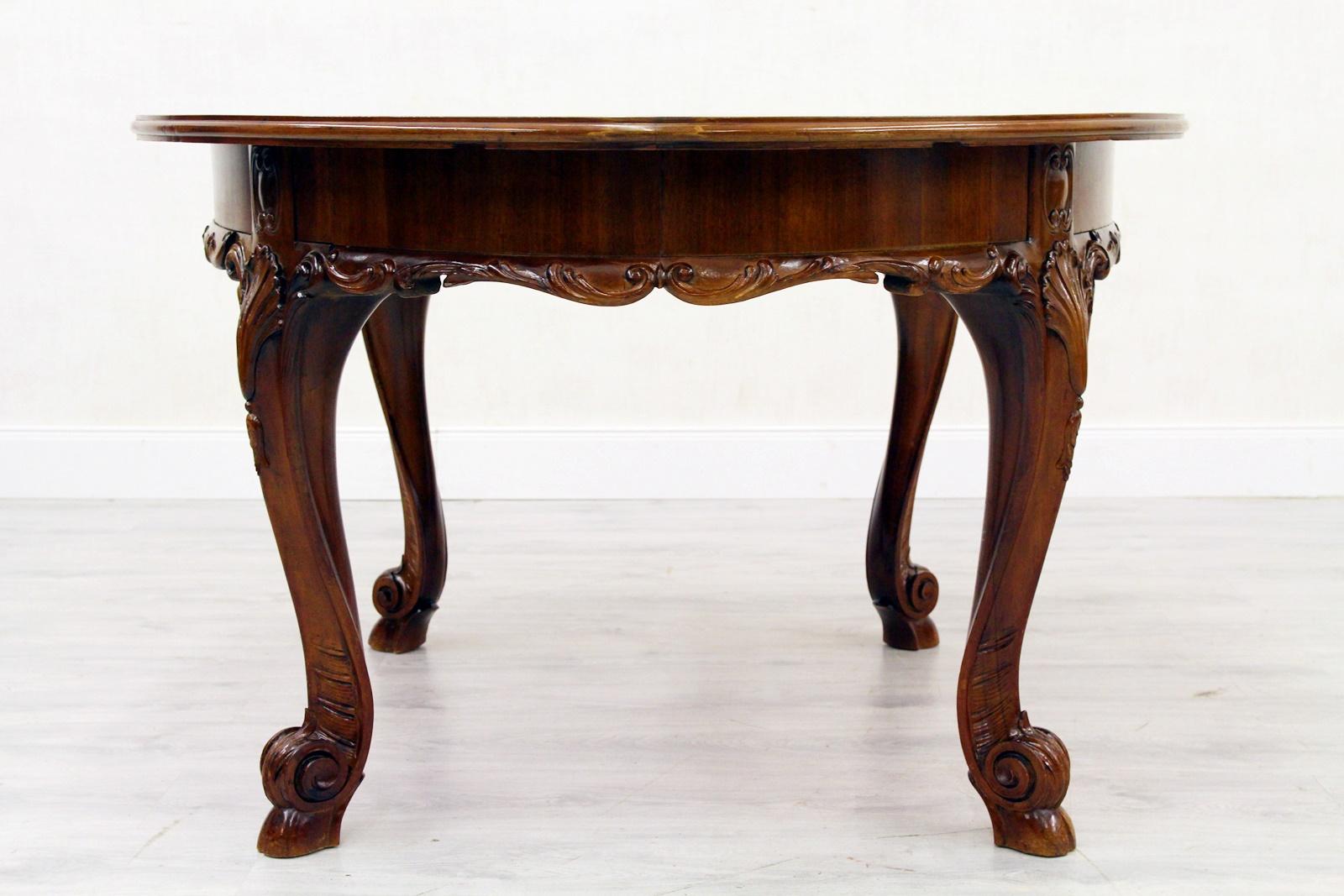Louis Philippe Dining Table Baroque Chippendale Antique Table For Sale 5