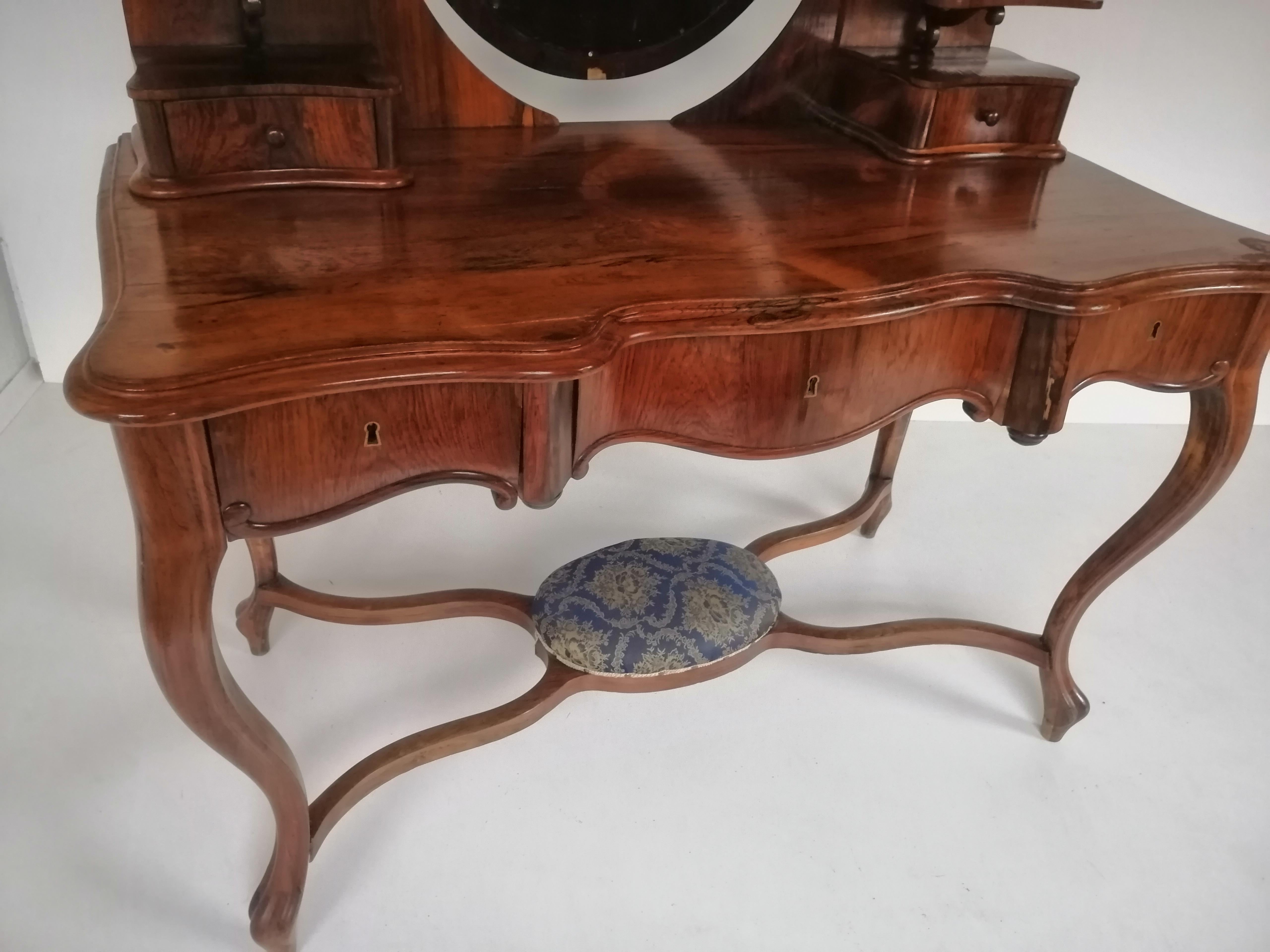 Rosewood Louis Philippe Dressing Table . For Sale