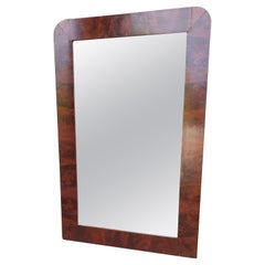 Louis Philippe Flame Mahogany Mirror, circa 1870