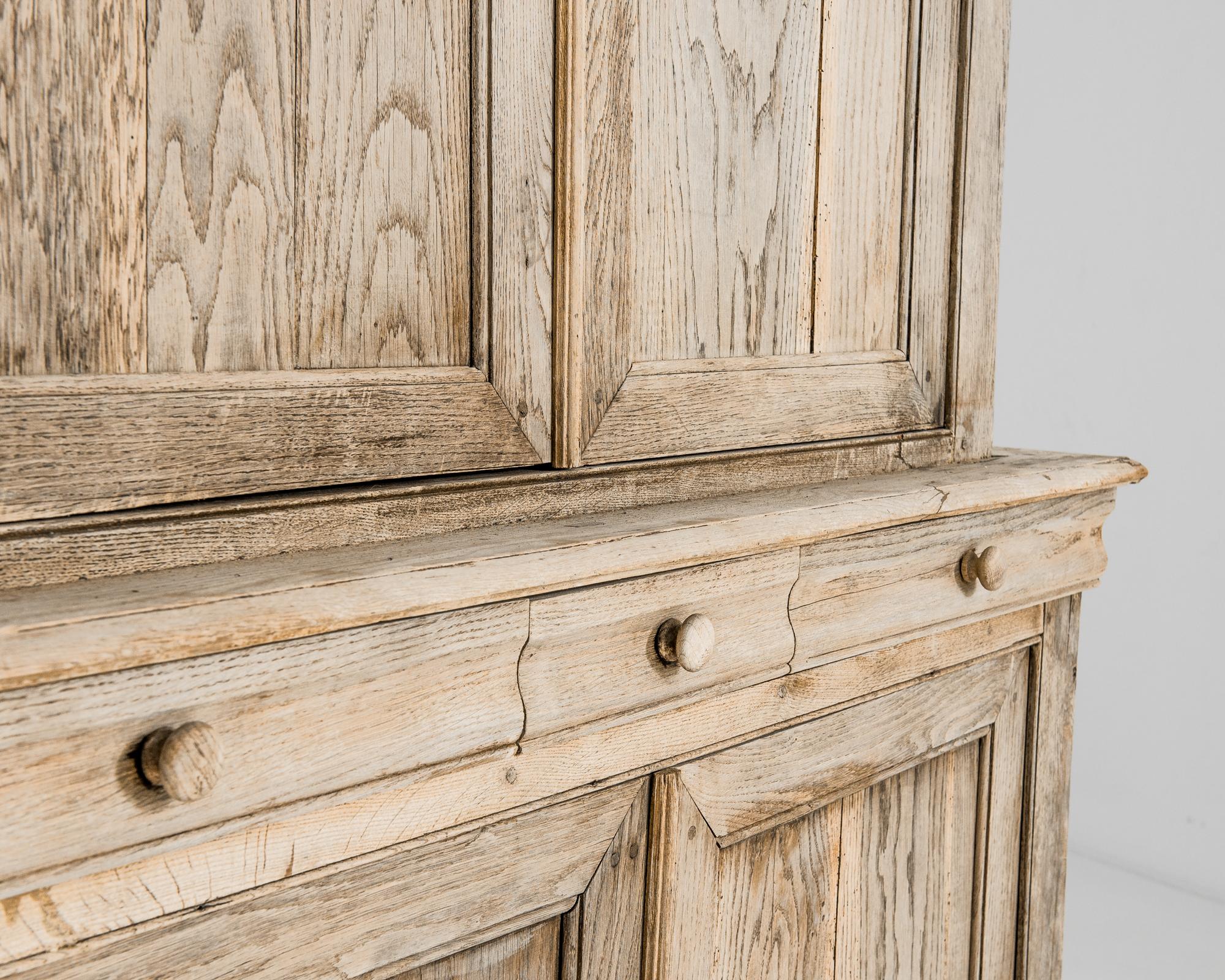 Louis Philippe French Bleached Oak Cabinet 2