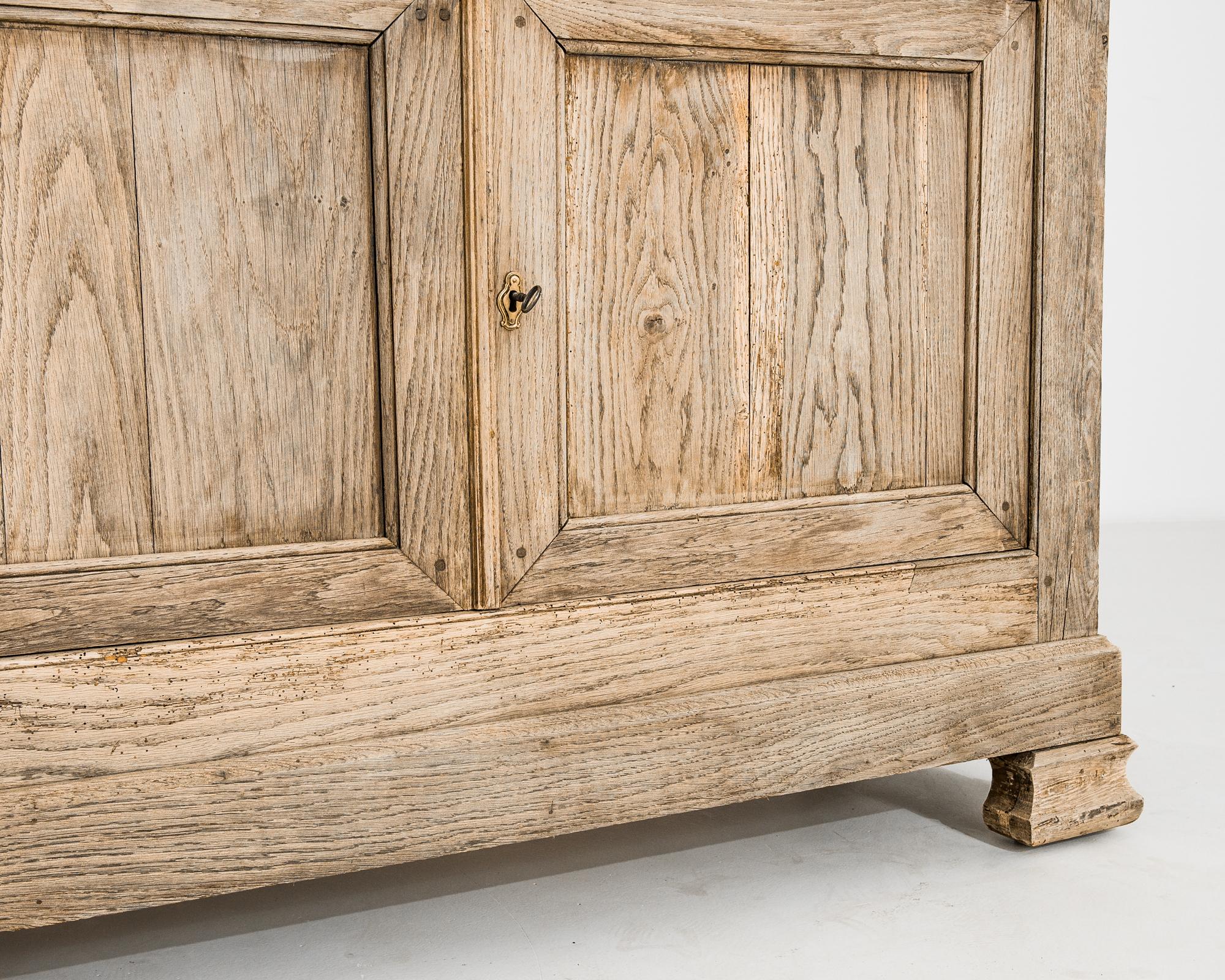 Louis Philippe French Bleached Oak Cabinet 4