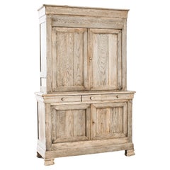 Louis Philippe French Bleached Oak Cabinet