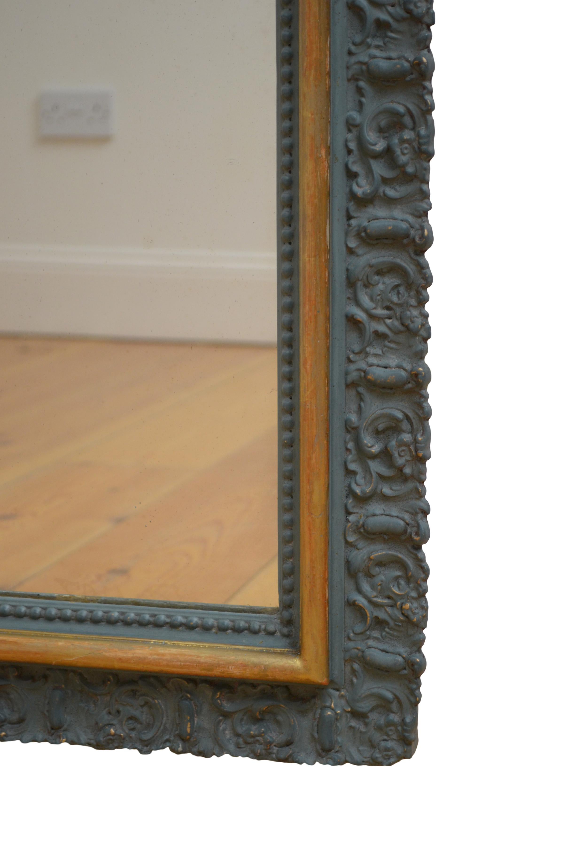 Louis Philippe Französisch Chateau gemalt und vergoldet Wandspiegel H154cm im Angebot 7