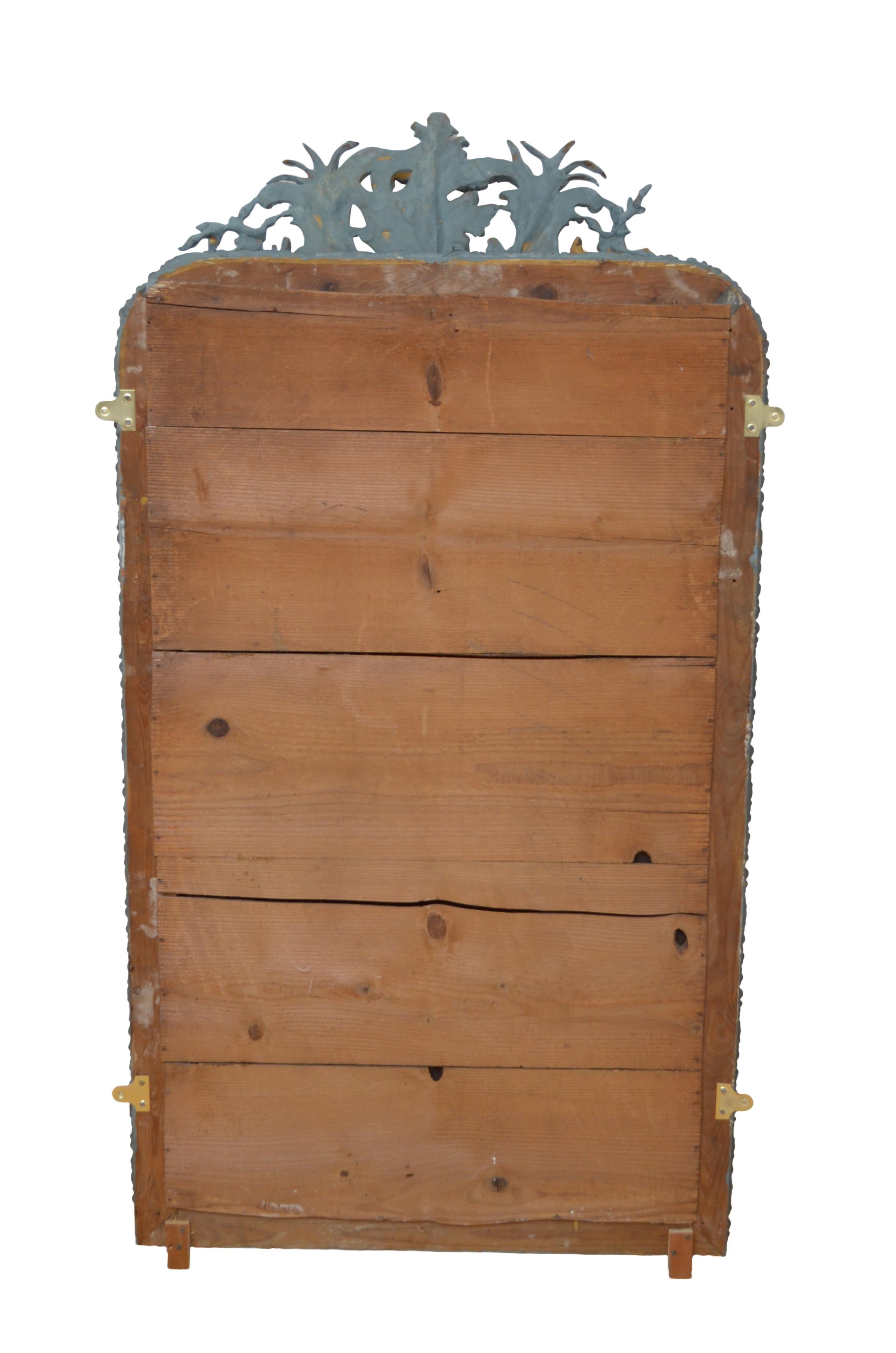 Louis Philippe Französisch Chateau gemalt und vergoldet Wandspiegel H154cm im Angebot 8