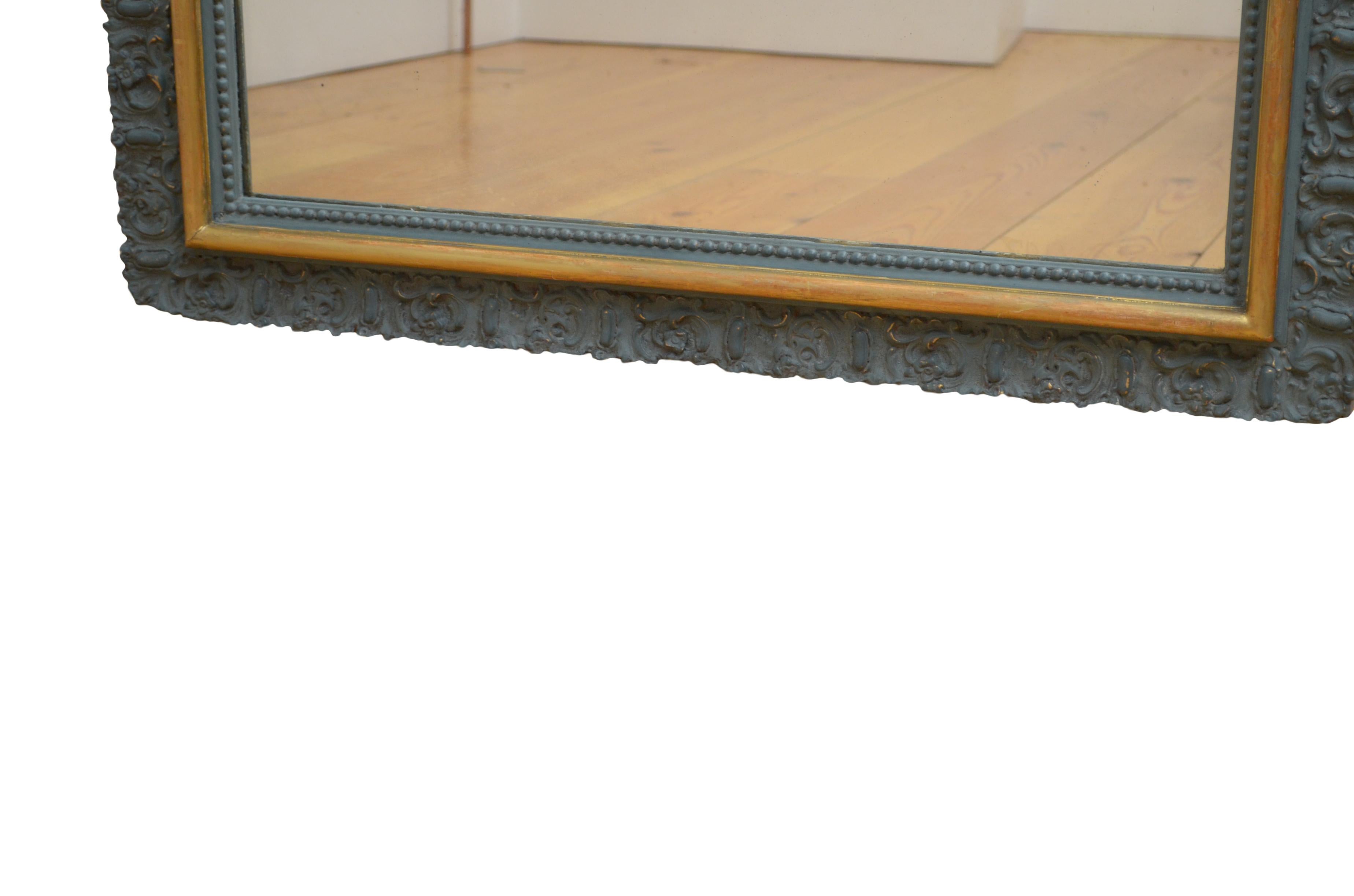 Louis Philippe Französisch Chateau gemalt und vergoldet Wandspiegel H154cm im Zustand „Gut“ im Angebot in High Peak, GB