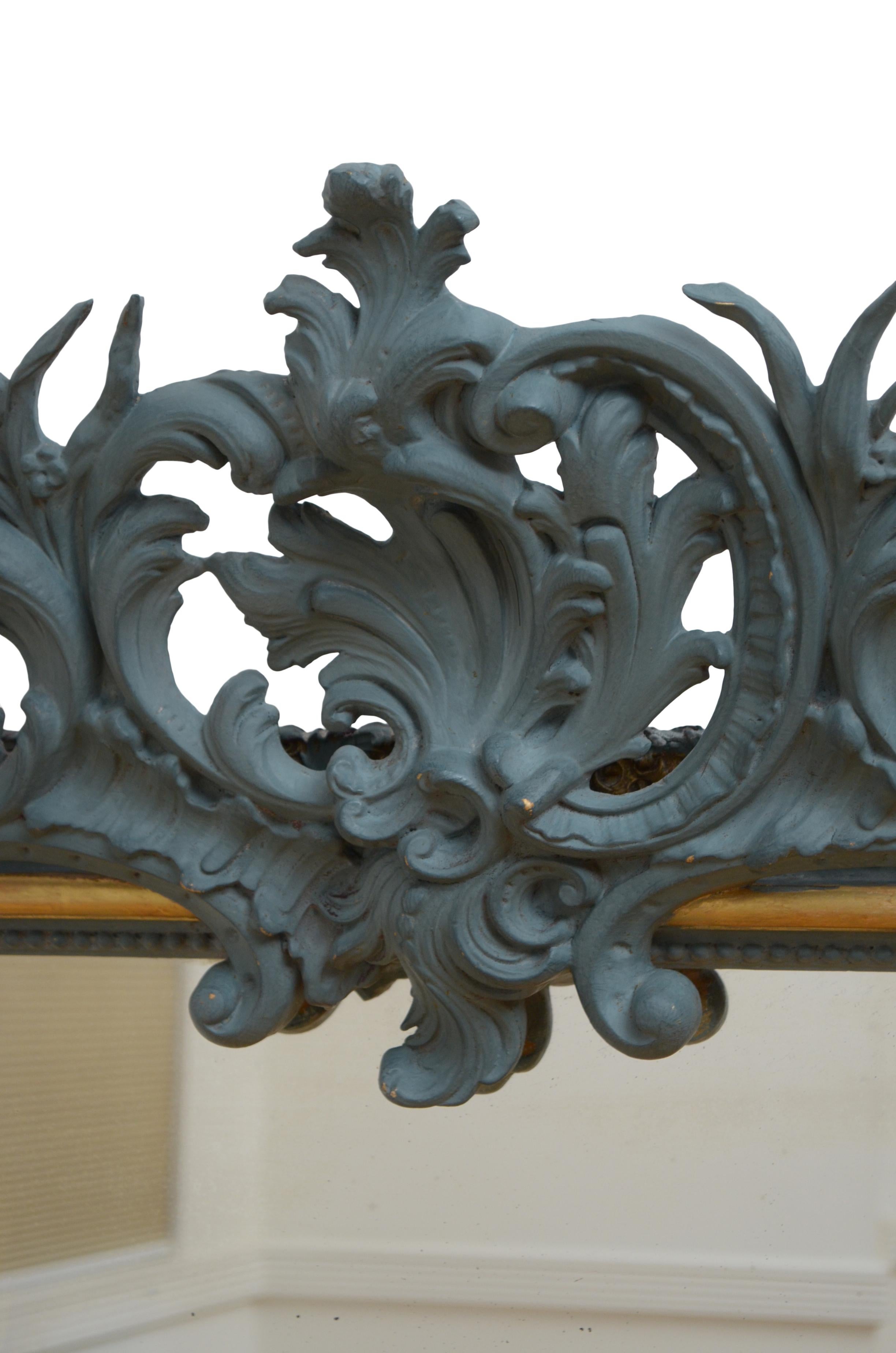 Louis Philippe Französisch Chateau gemalt und vergoldet Wandspiegel H154cm im Angebot 4