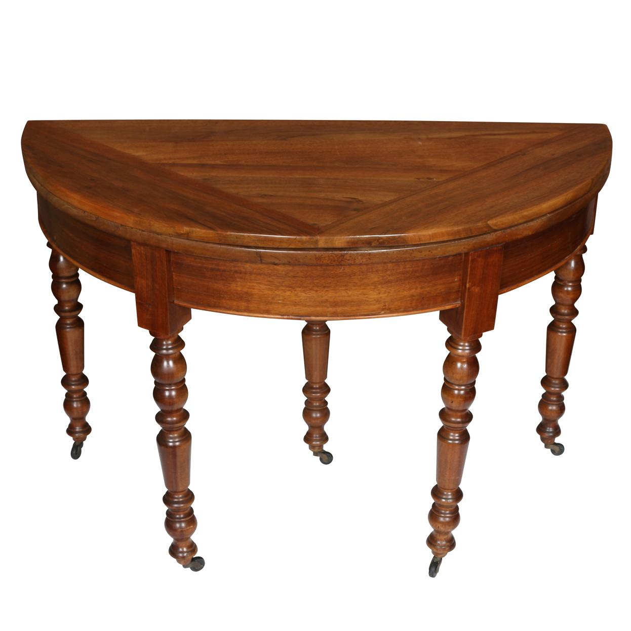 french demilune table