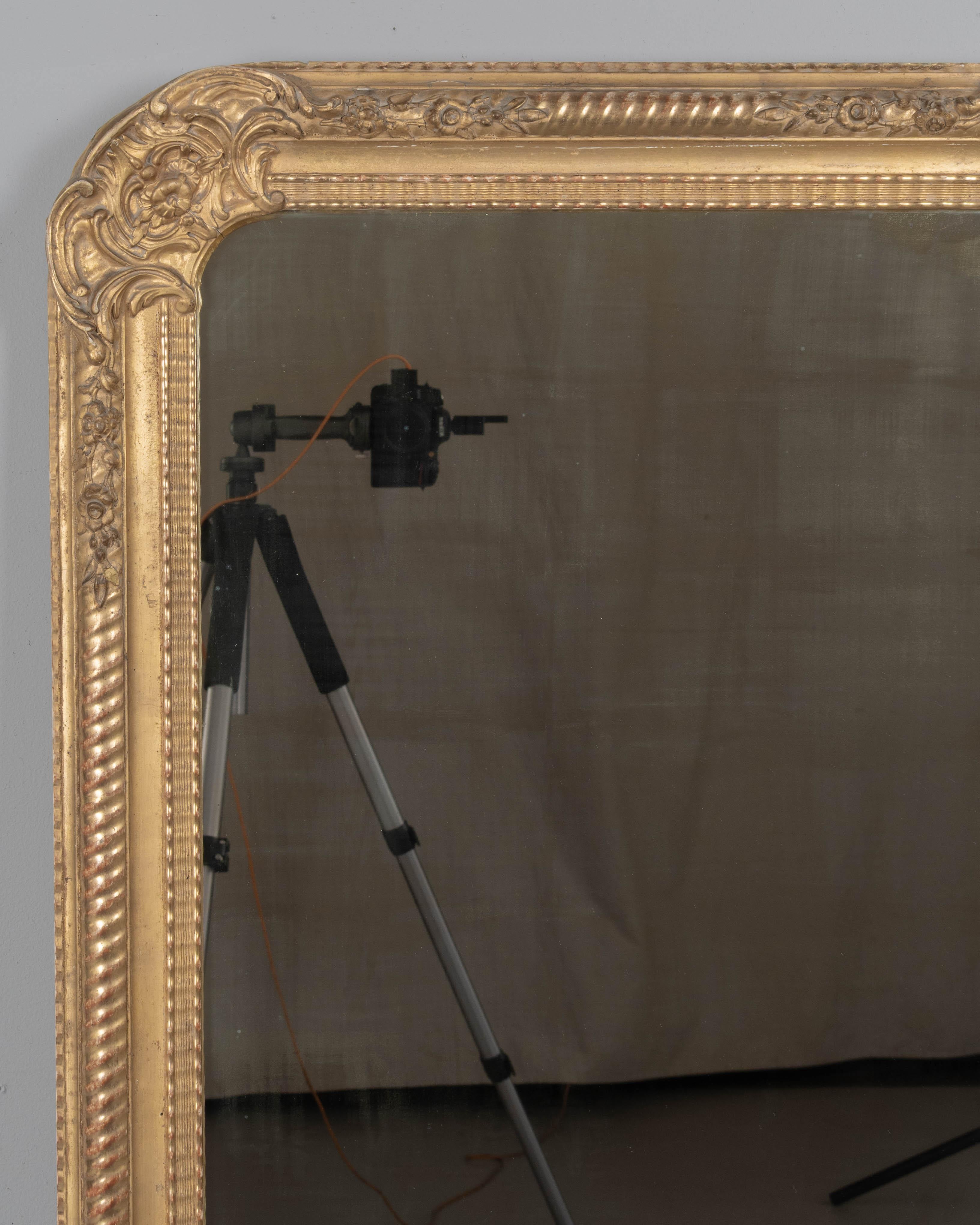Hand-Crafted Louis Philippe French Gilded Mirror 55