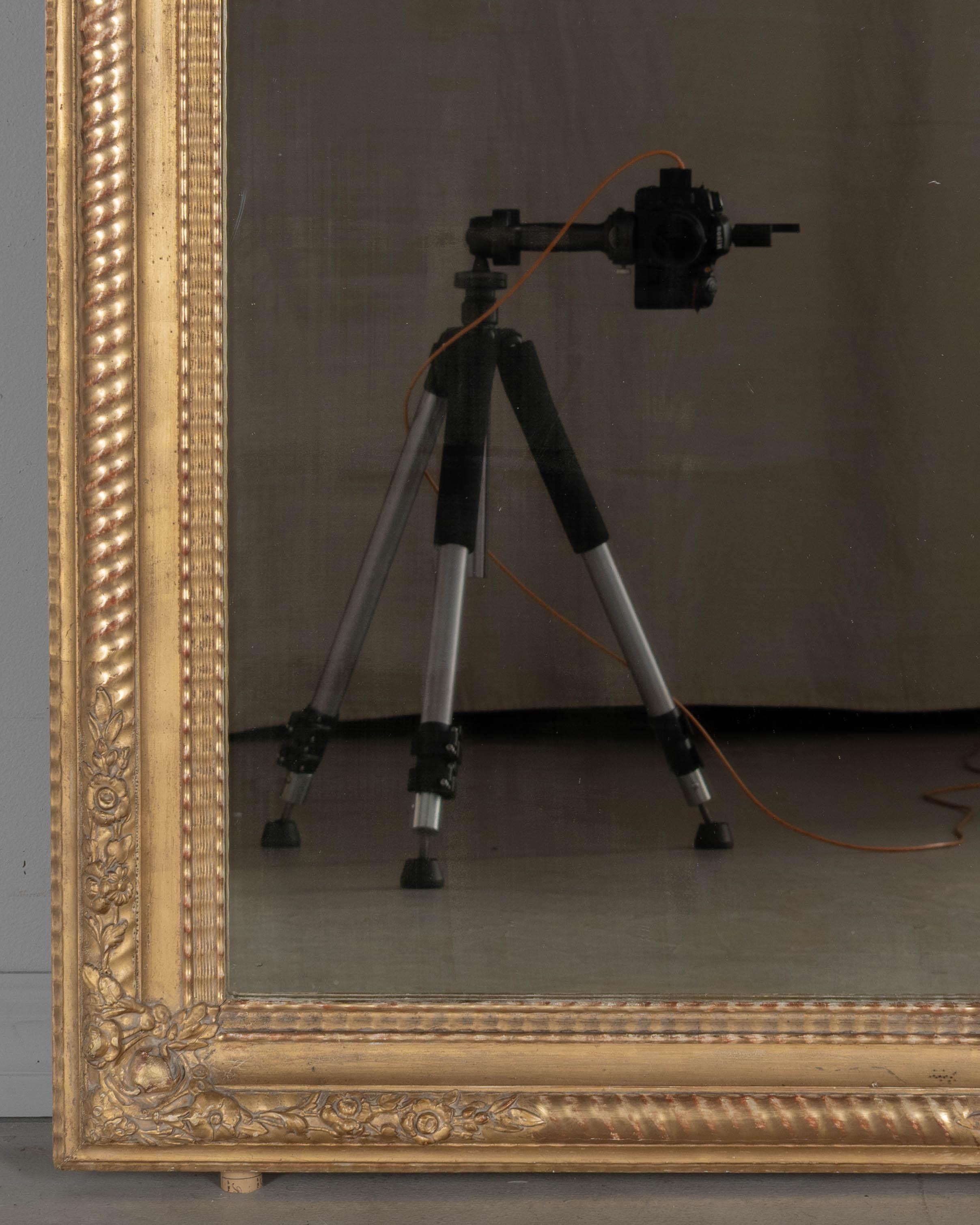 Gesso Louis Philippe French Gilded Mirror 55