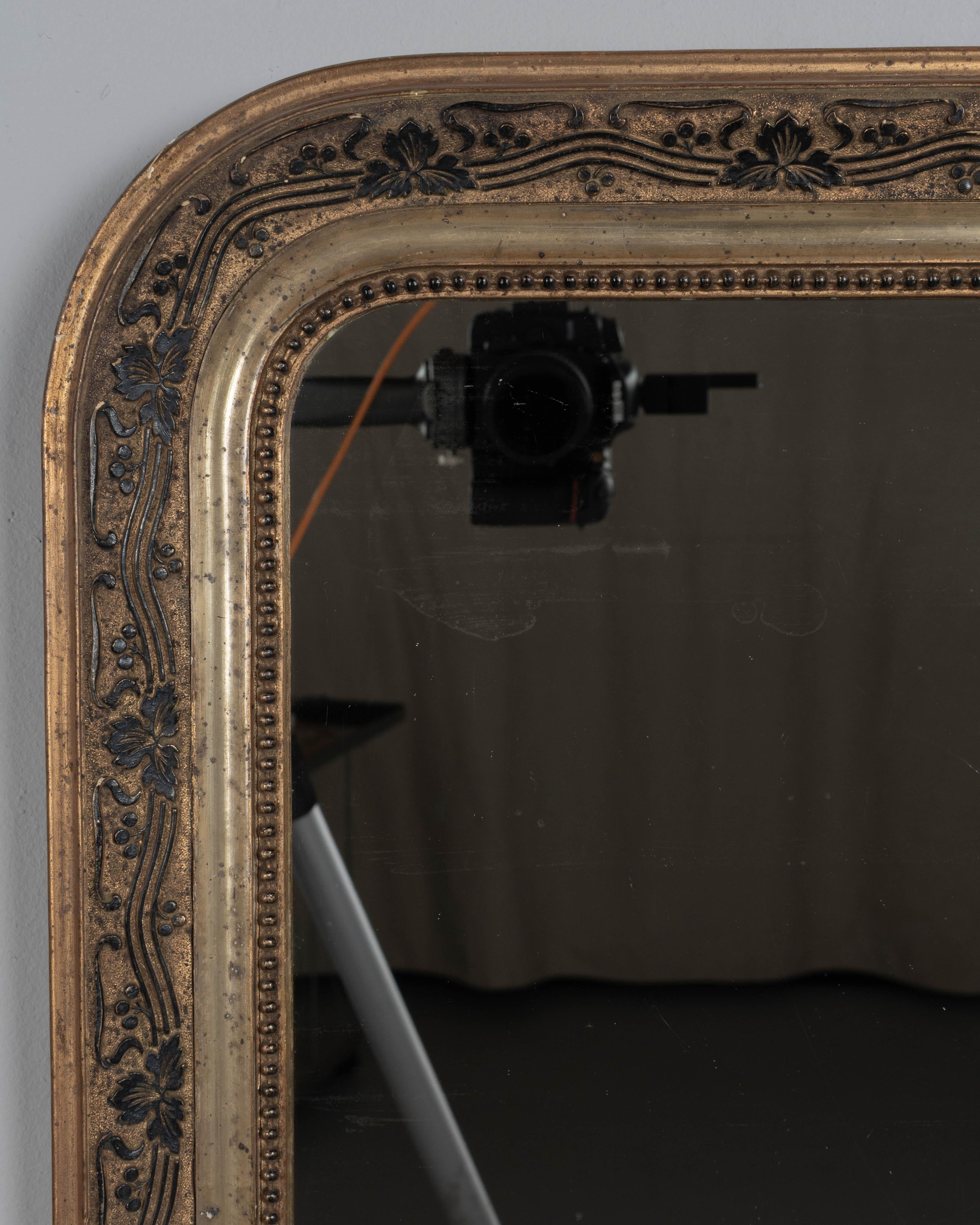 Hand-Crafted Louis Philippe French Gilded Mirror For Sale