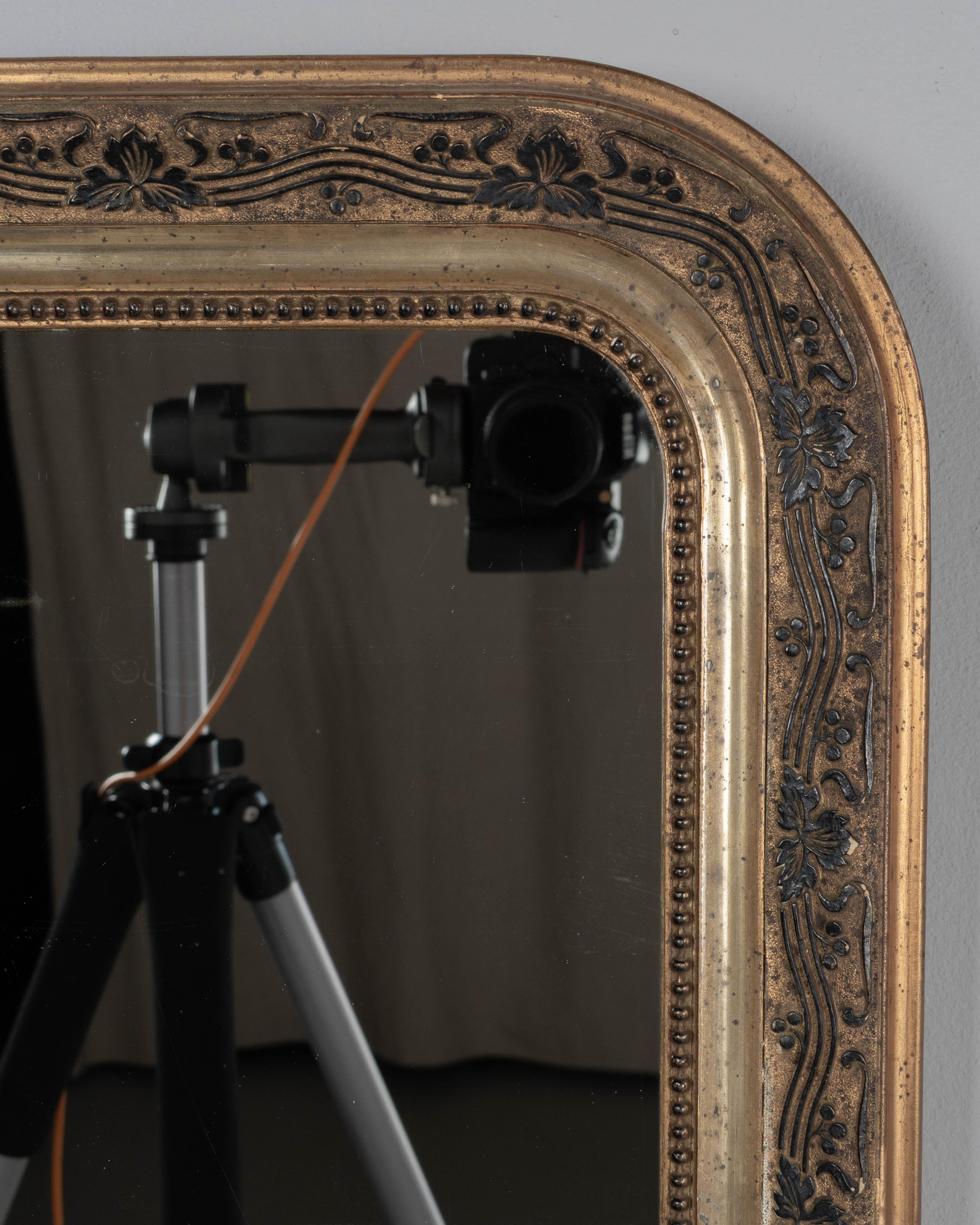 Louis Philippe French Gilded Mirror In Good Condition For Sale In Winter Park, FL