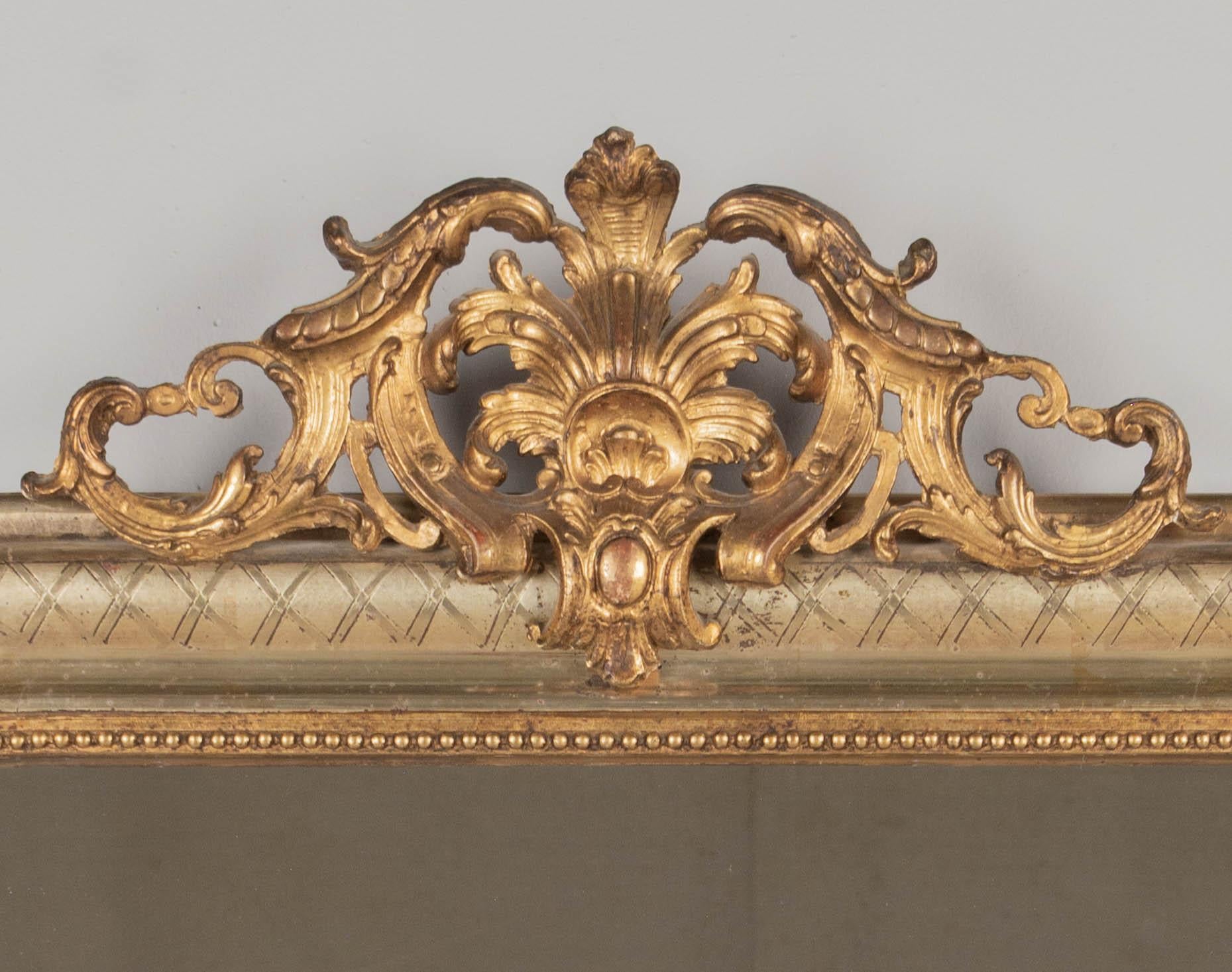20th Century Louis Philippe French Gilded Mirror For Sale